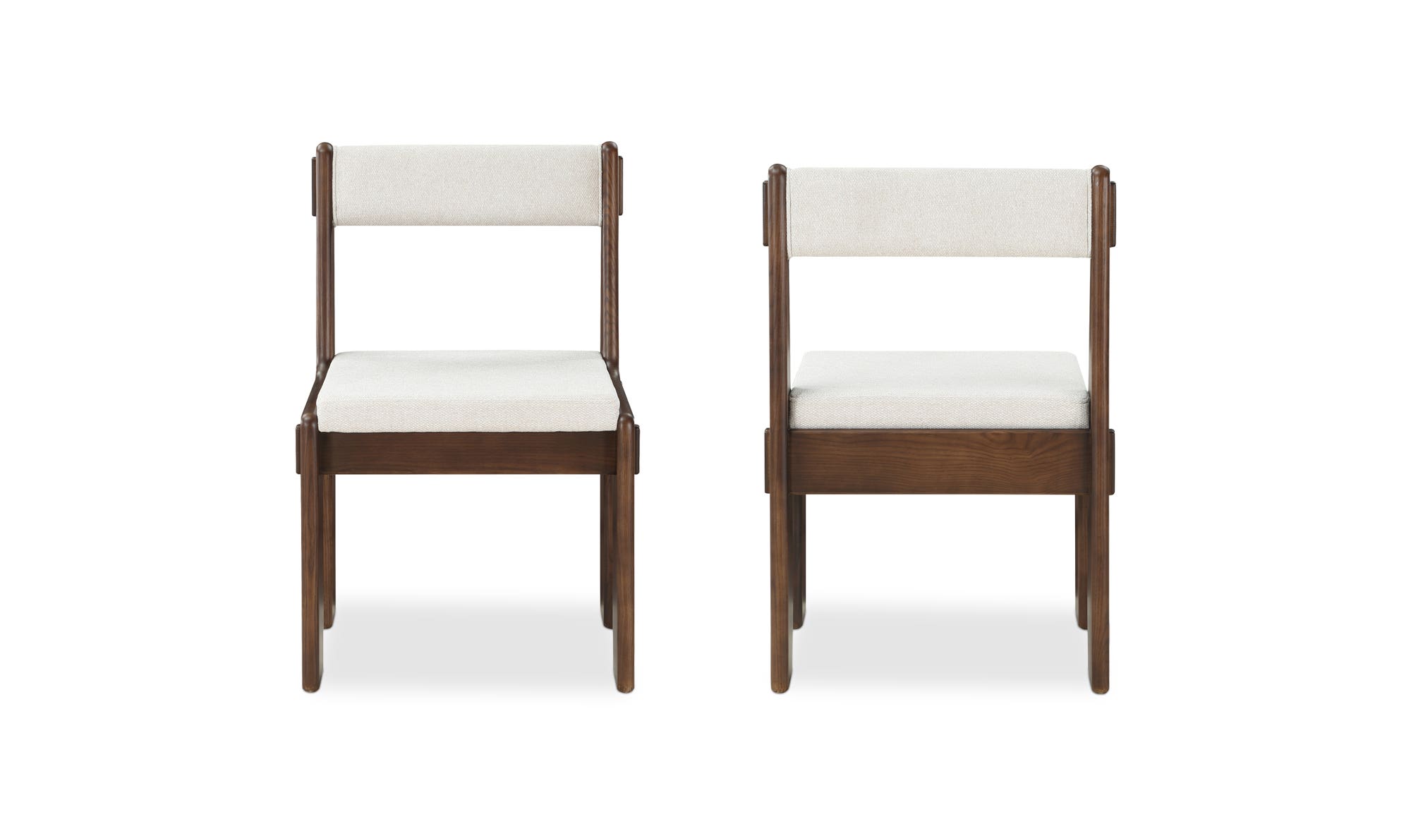 Moe's - Ashby Modern Dining Chair Set of 2 in Walnut Stained Ash