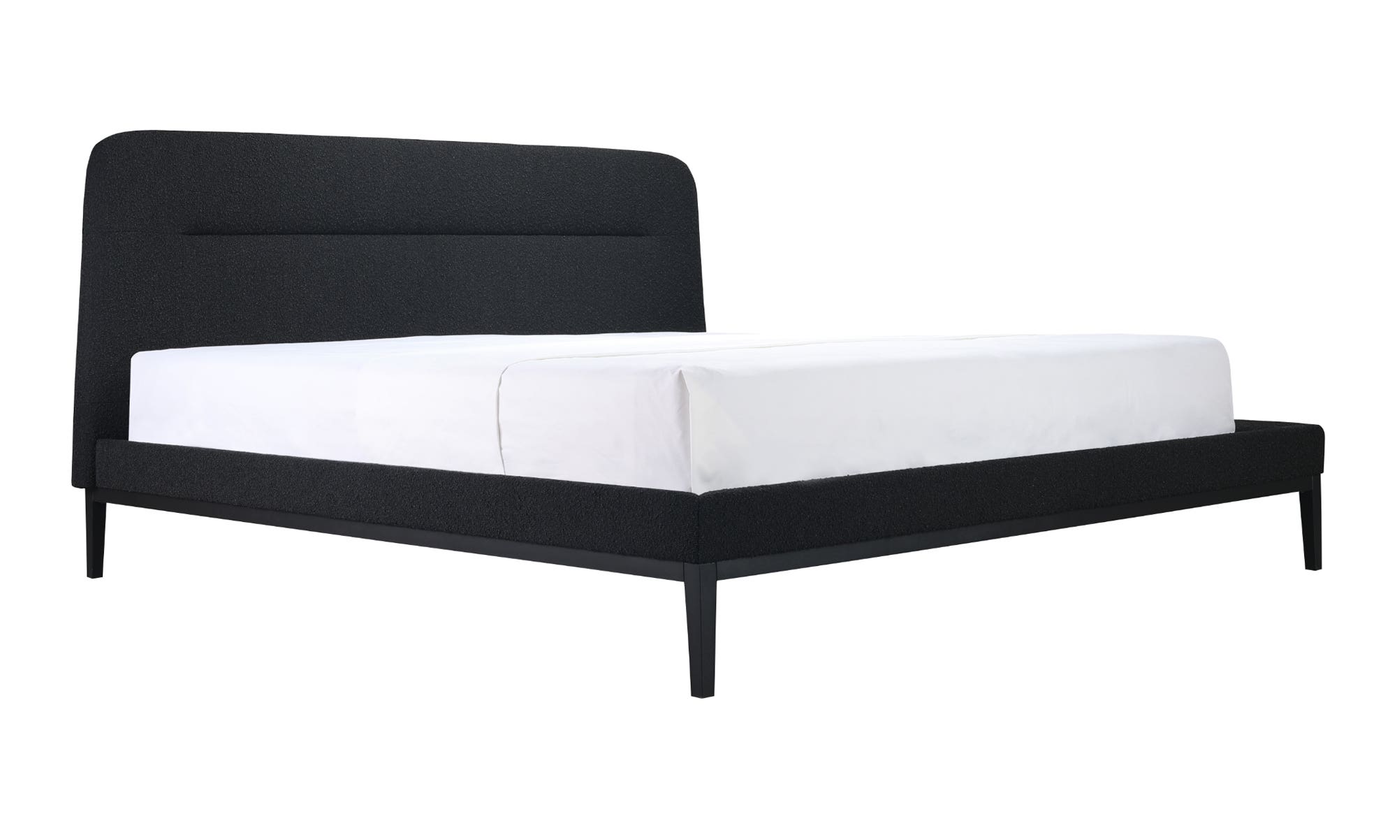 Moe's - Nyx Modern Upholstered Platform Bed in Carbon