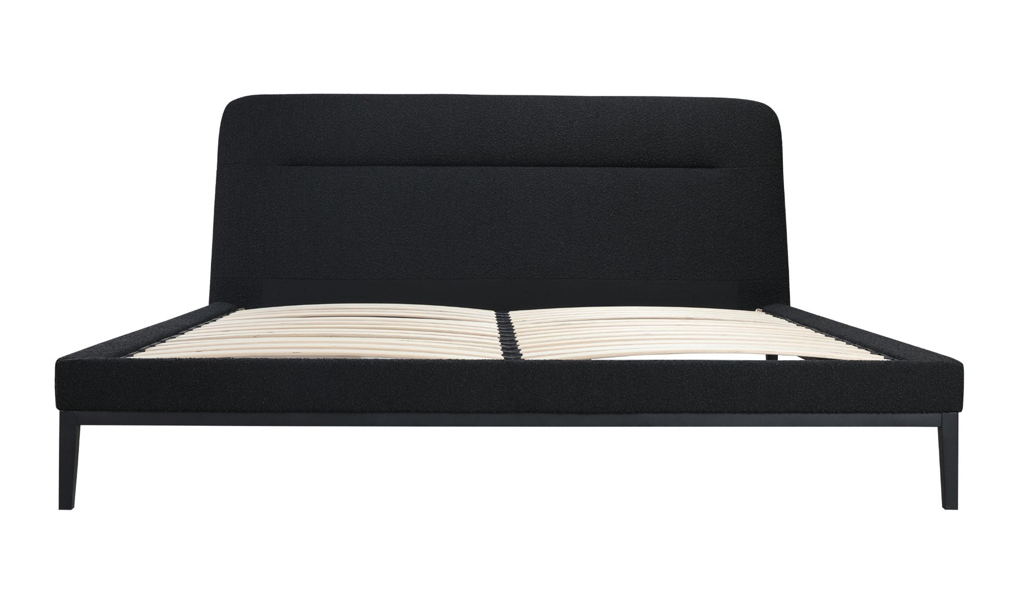 Moe's - Nyx Modern Upholstered Platform Bed in Carbon