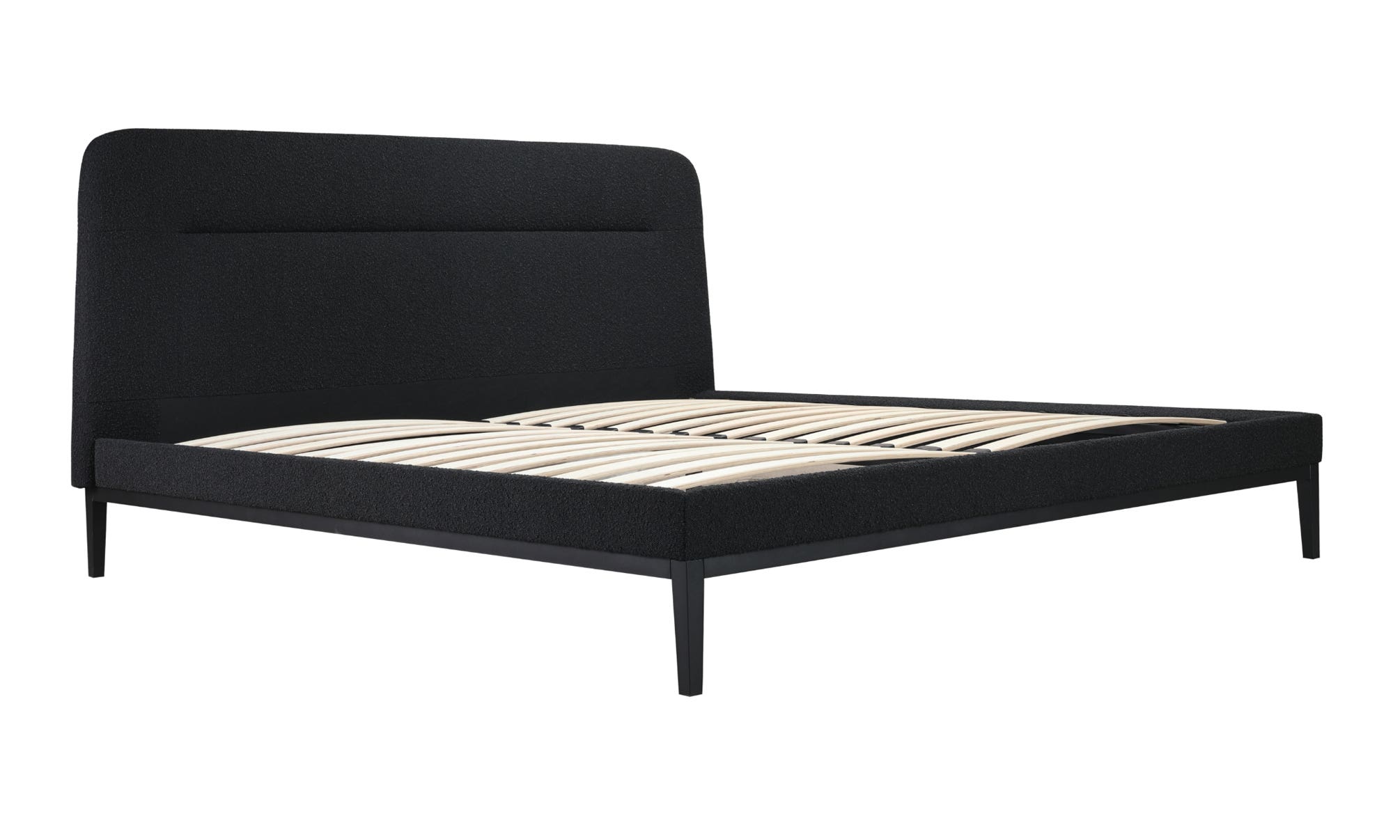 Moe's - Nyx Modern Upholstered Platform Bed in Carbon