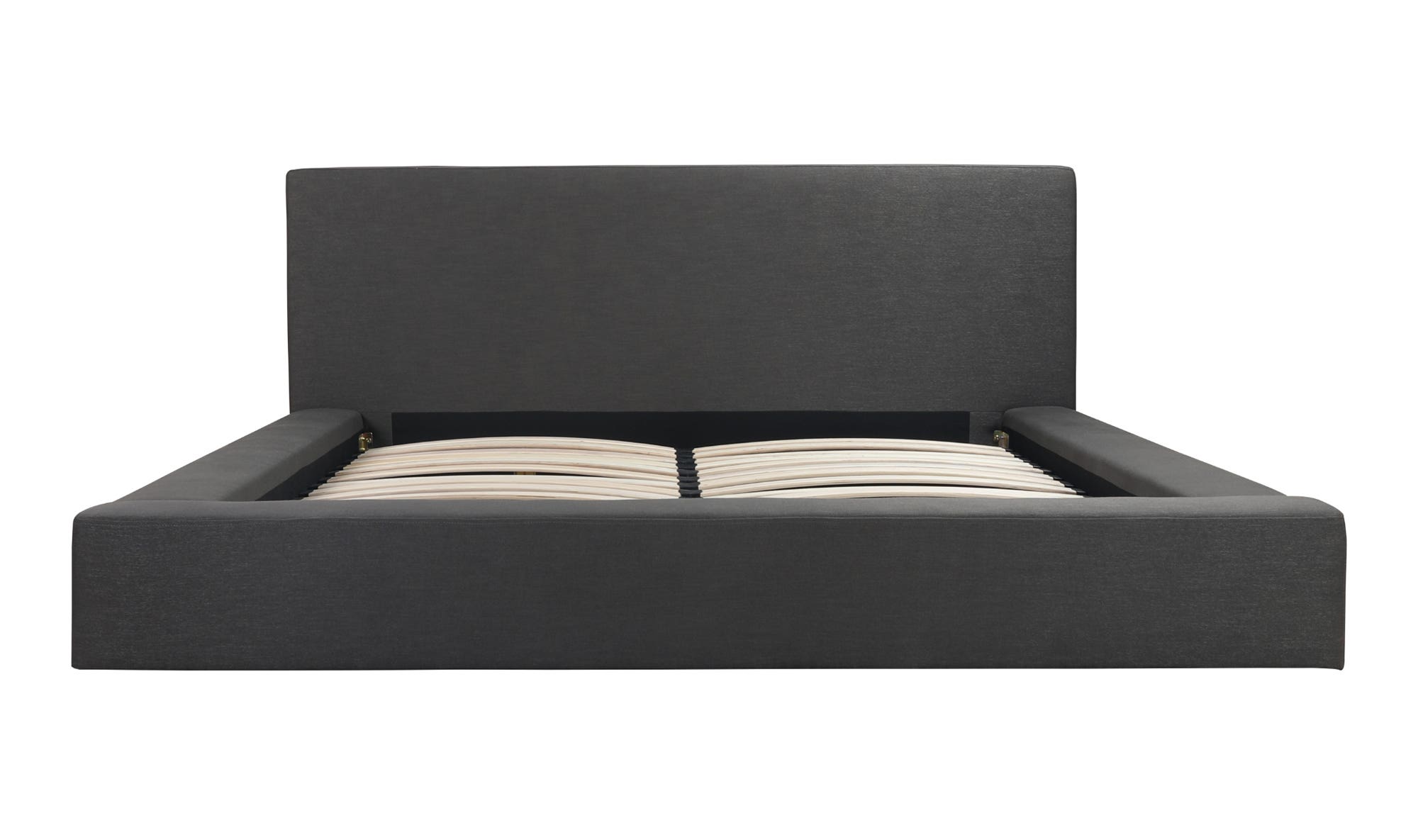 Moe's Selene Modern Upholstered Platform Bed - Dark Sky