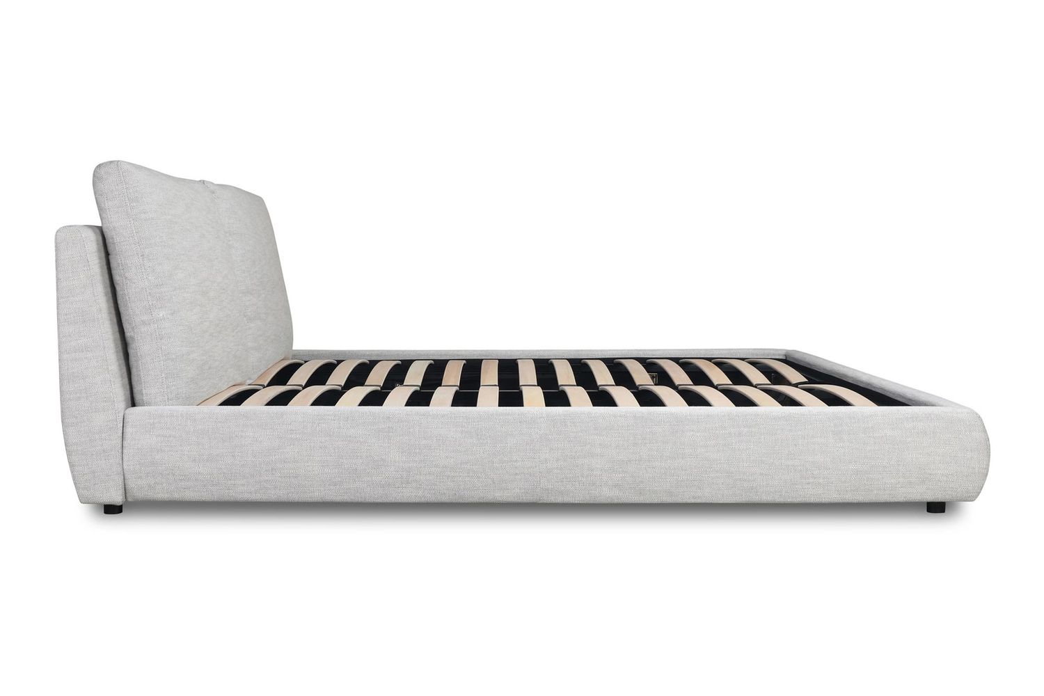 Moe's Seraph Modern King Size Bed with Storage - Stone