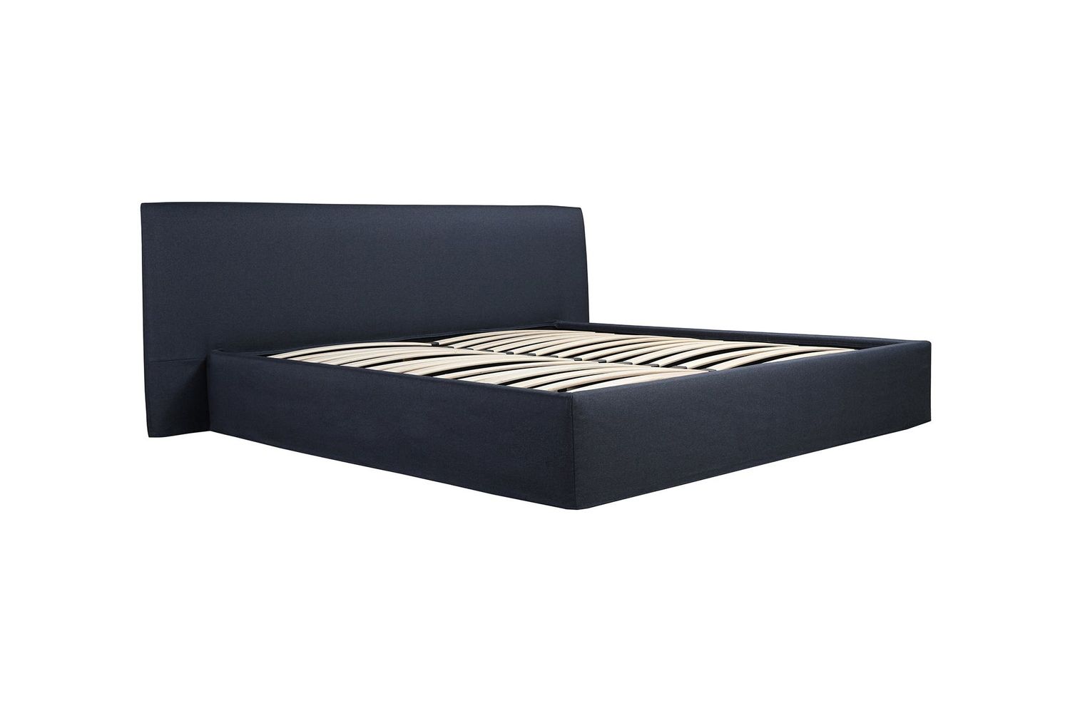 Moe's Orion Modern King Size Bed with Storage - Charcoal Gray