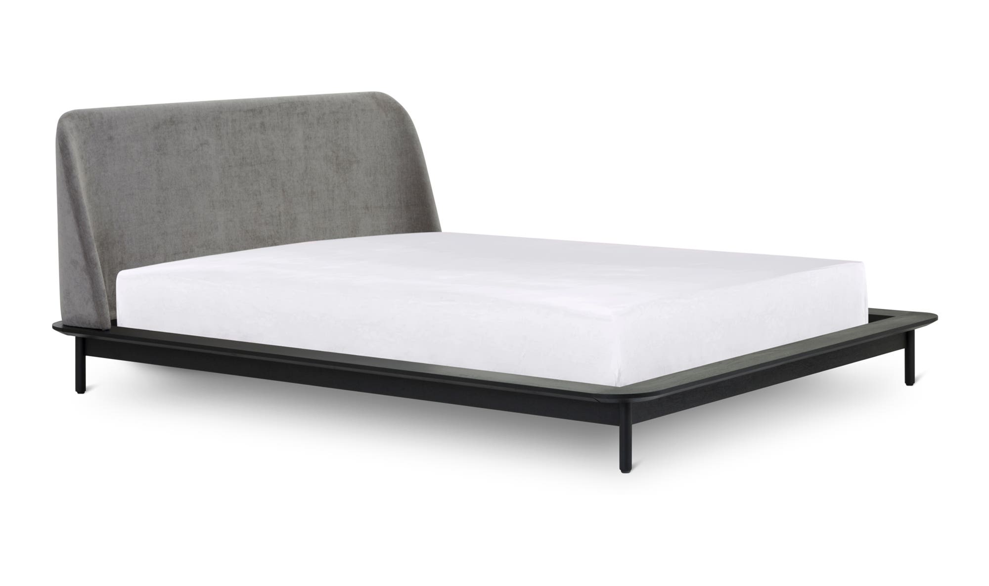 Moe's Solstice Modern Queen Size Bed - Black Oak