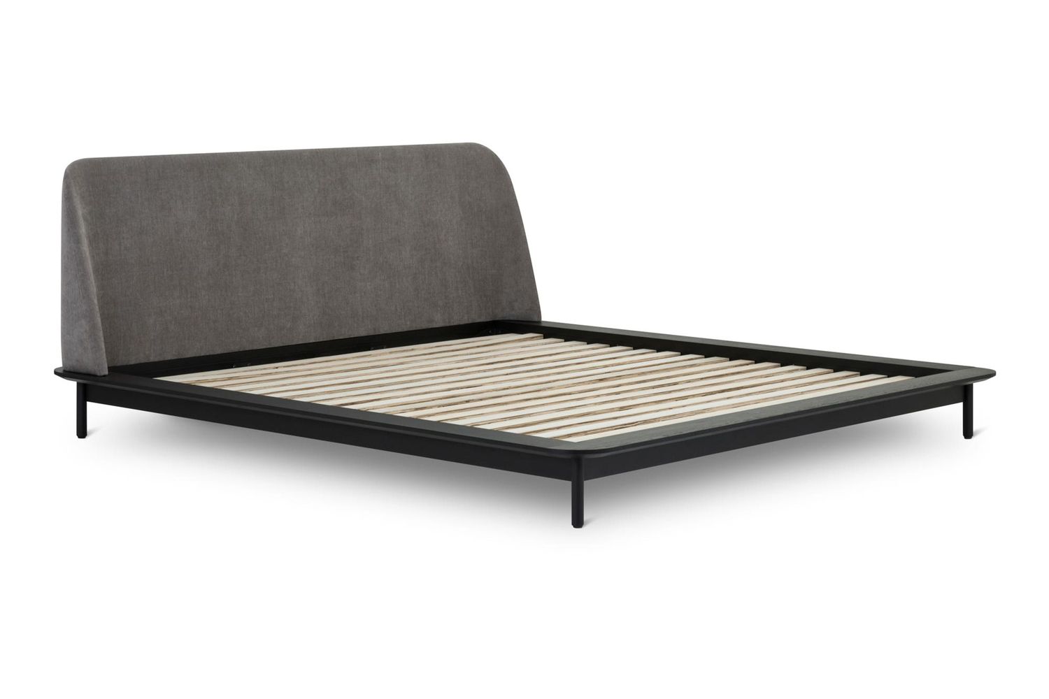 Moe's Solstice Modern King Size Bed - Black Oak