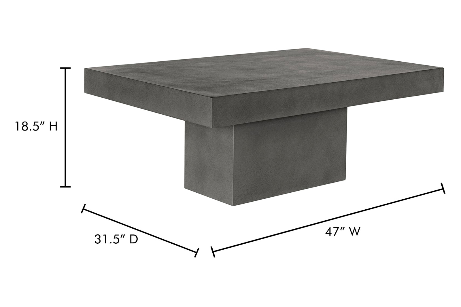 Moe's - Maxima Outdoor Coffee Table in Gray