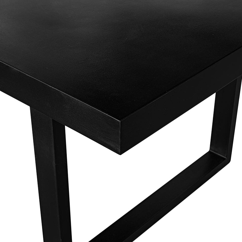 Moe's Jedrik Contemporary Rectangular Outdoor Dining Table - Black, Large