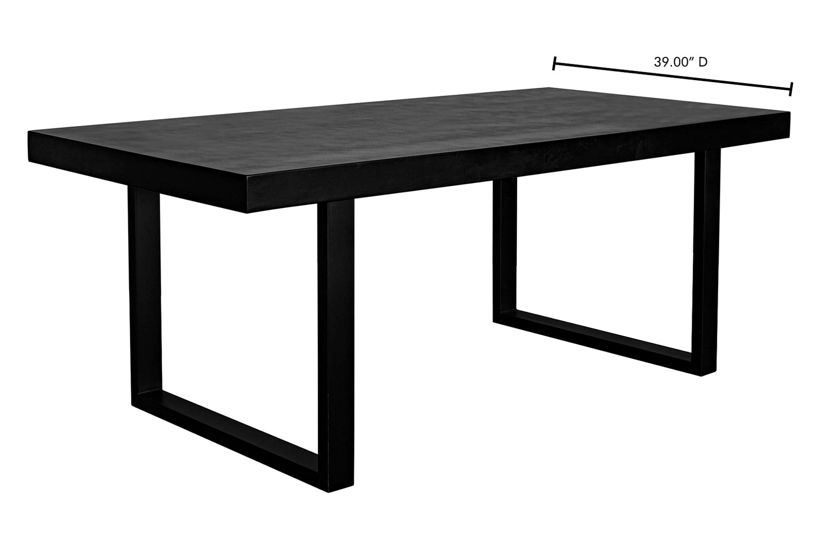 Moe's Jedrik Contemporary Rectangular Outdoor Dining Table - Black, Large