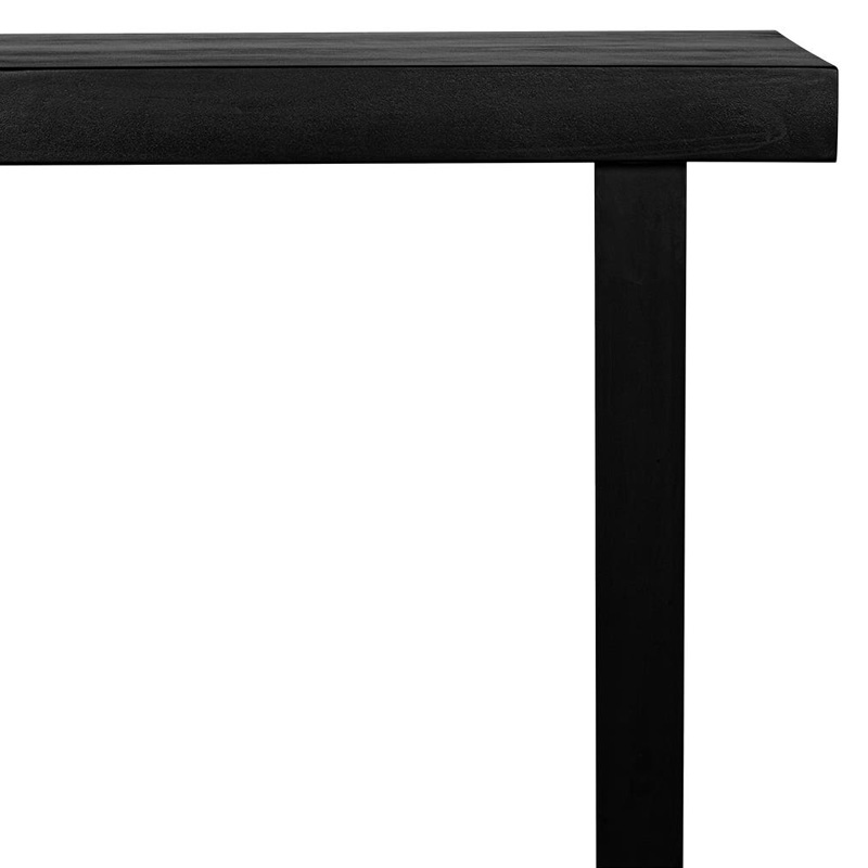 Moe's Jedrik Contemporary Rectangular Outdoor Dining Table - Black, Small