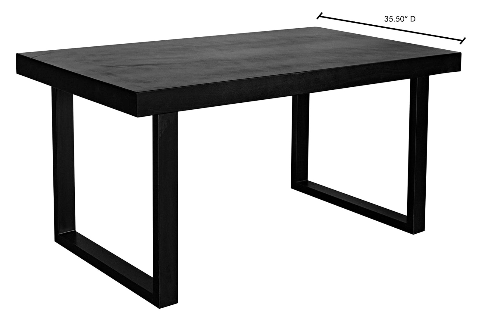 Moe's Jedrik Contemporary Rectangular Outdoor Dining Table - Black, Small