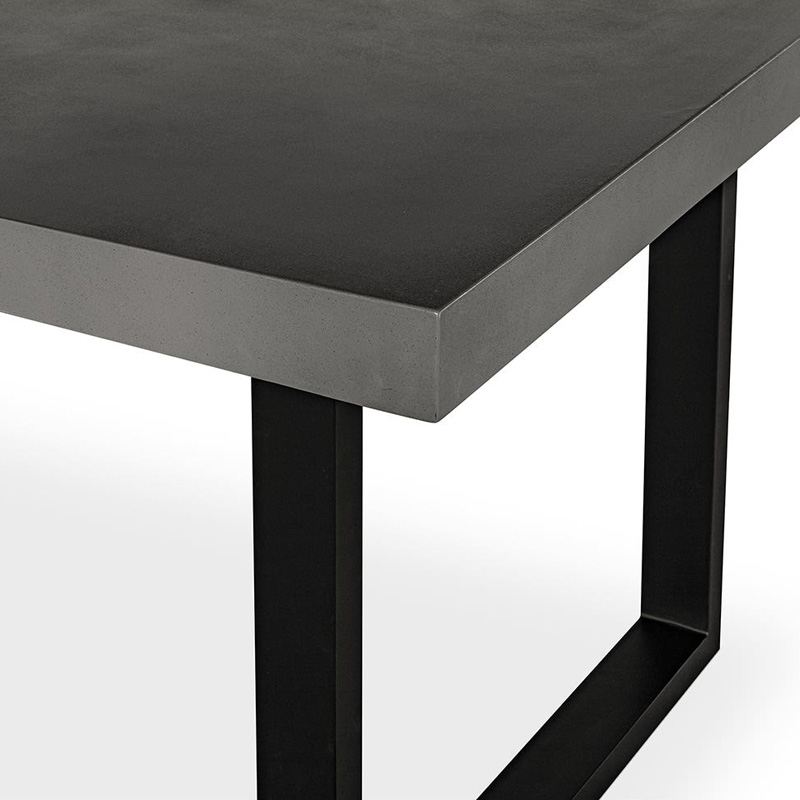 Moe's Jedrik Contemporary Rectangular Outdoor Dining Table - Dark Gray, Small