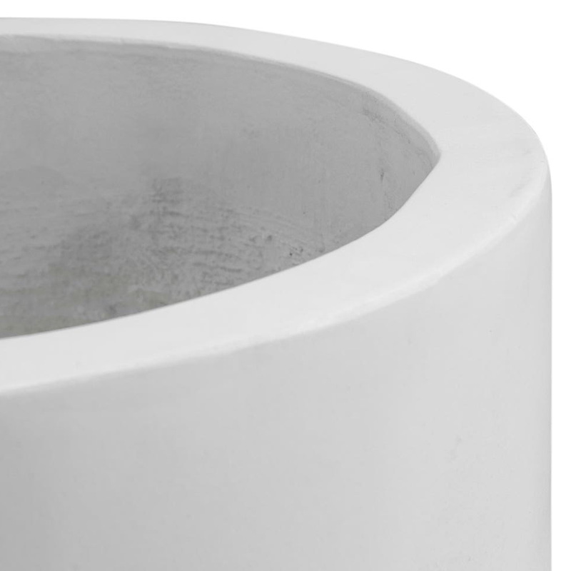 Moe's Everest Round Planter - White, Small