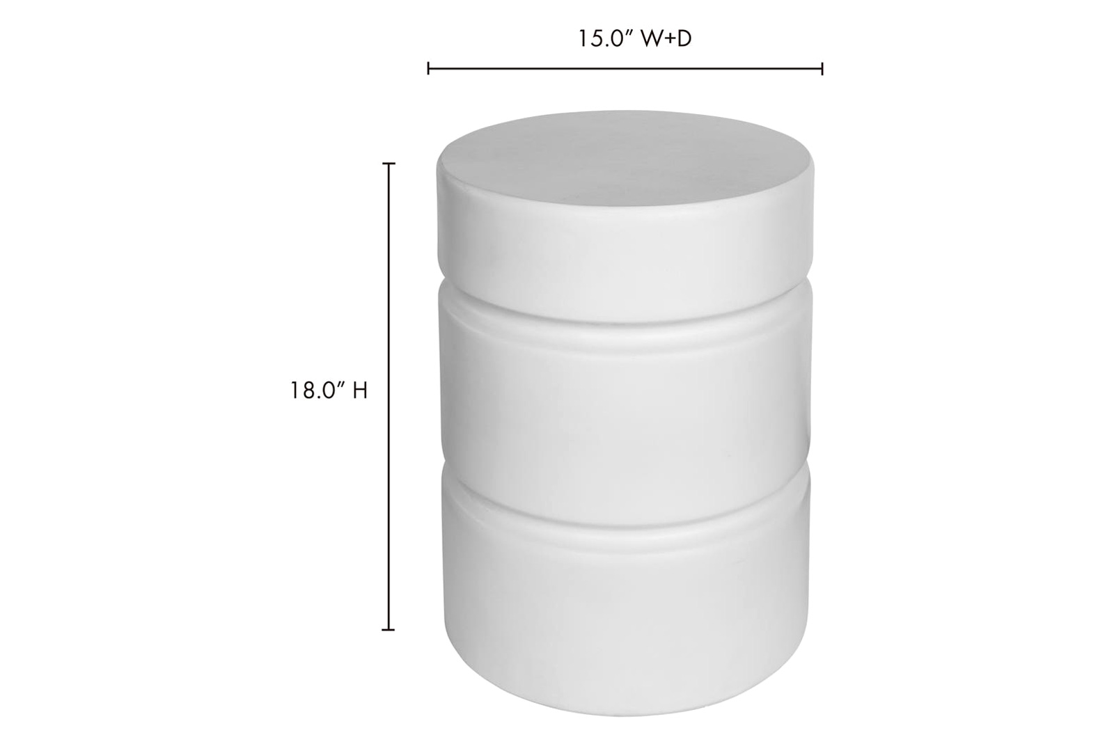 Moe's Whim Accent Table - White