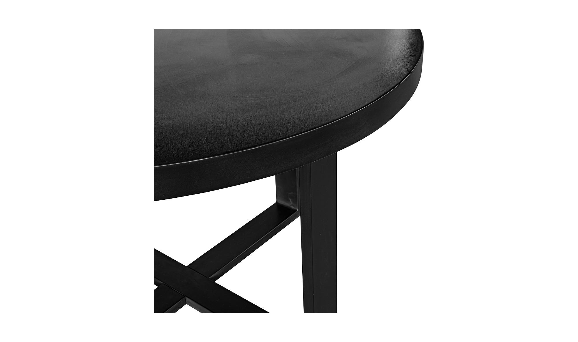 Moe's Jedrik Contemporary Round Outdoor Dining Table - Black, Small