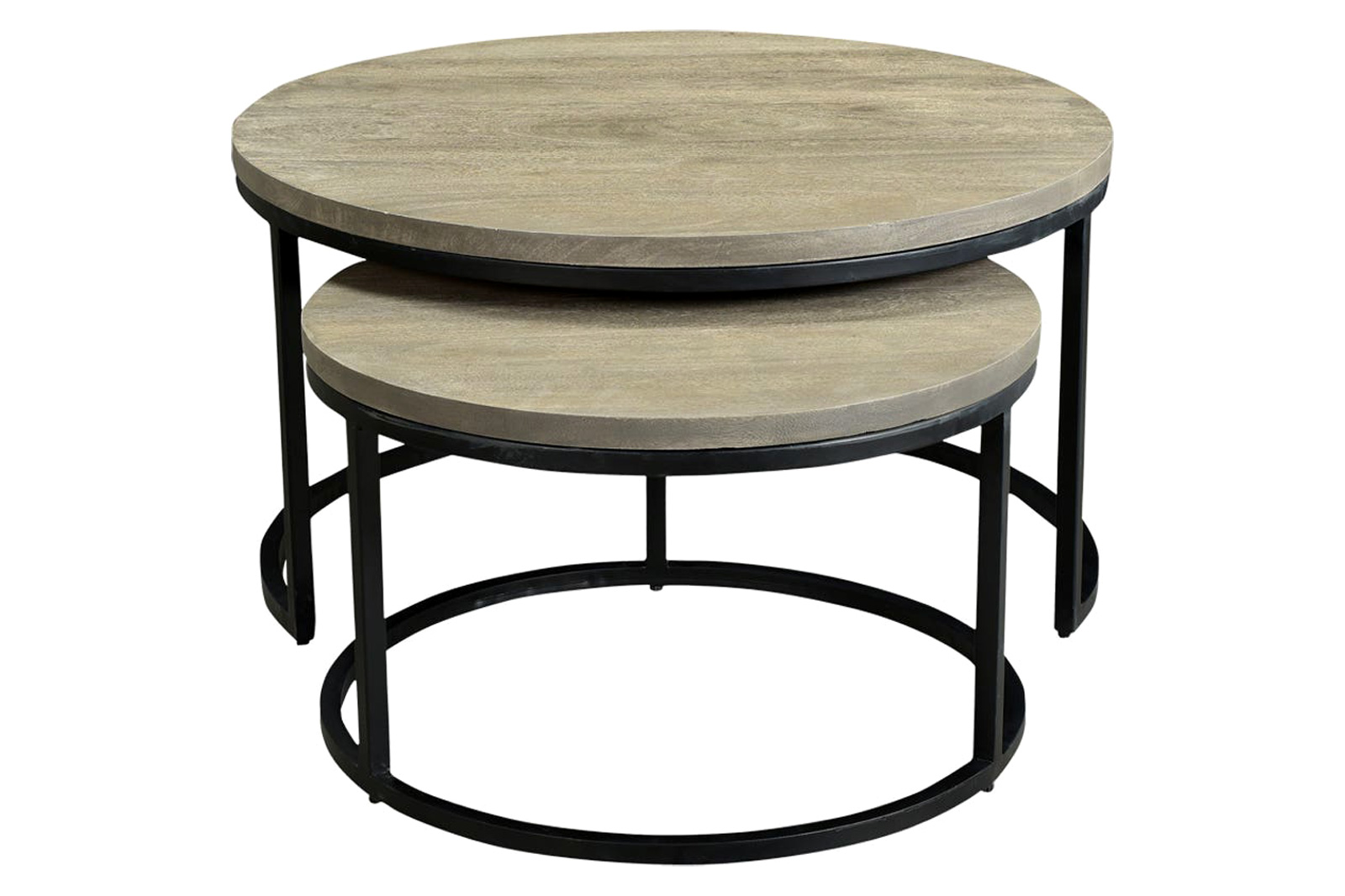 Moe's Drey Round Nesting Coffee Tables Set of 2 - Gray