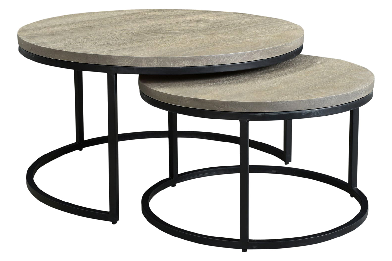 Moe's Drey Round Nesting Coffee Tables Set of 2 - Gray