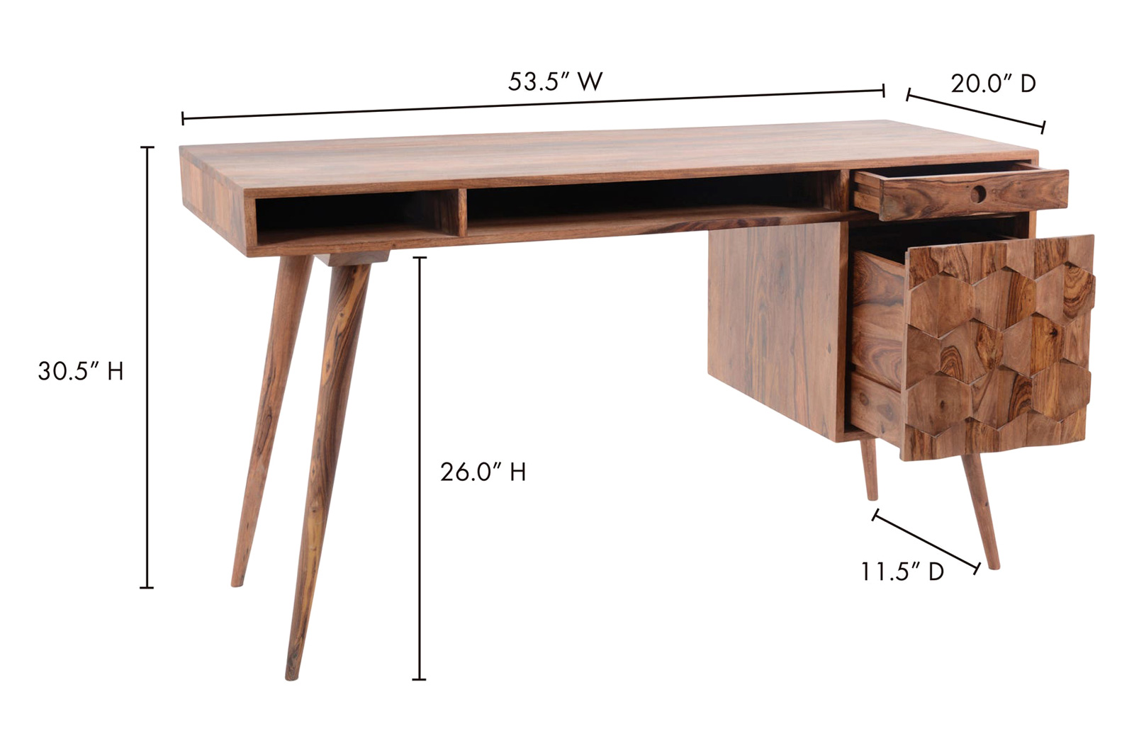 Moe's O2 Desk - Natural