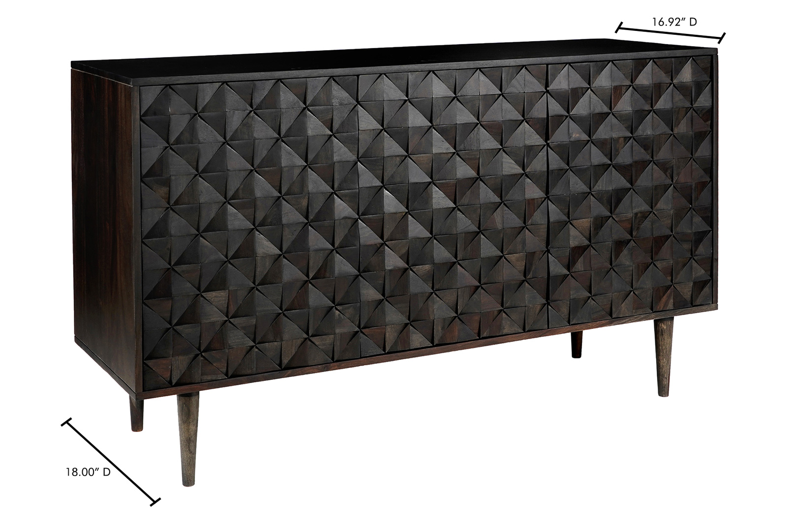 Moe's Pablo 3 Door Sideboard - Black