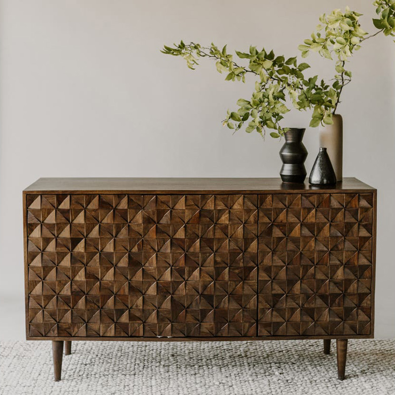 Moe's Pablo 3 Door Sideboard - Dark Brown