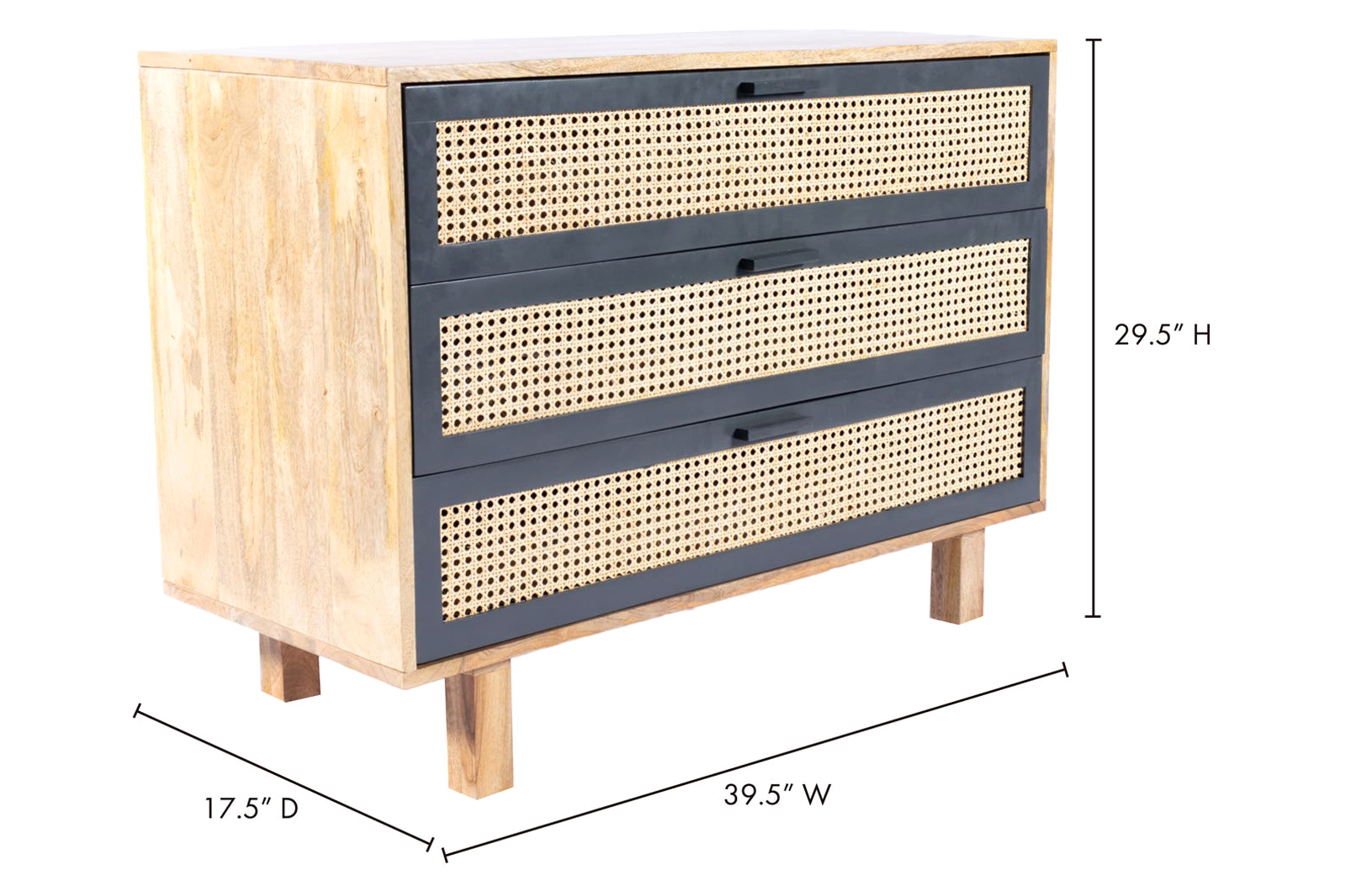 Moe's Ashton 3 Drawer Chest - Natural