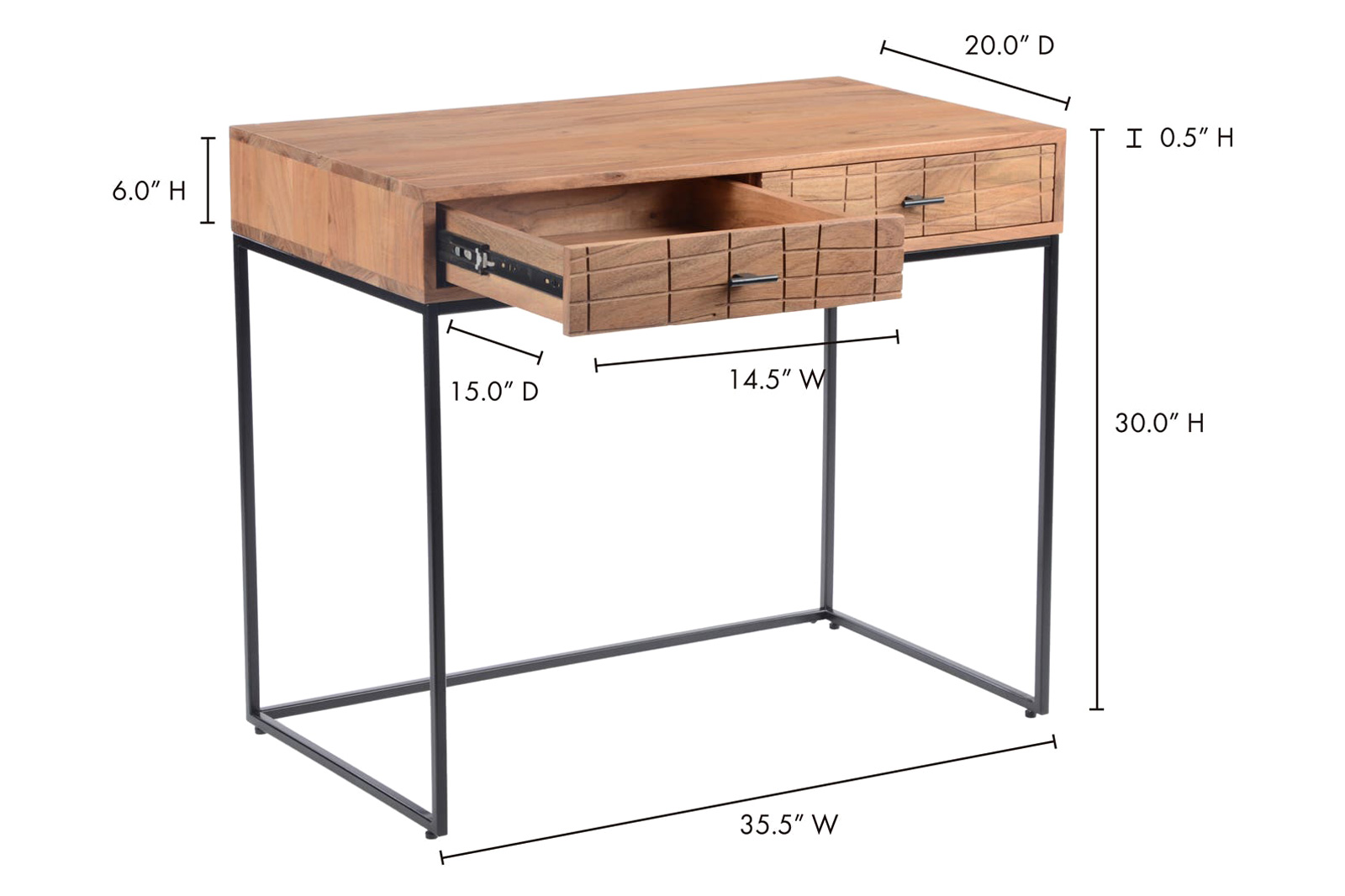 Moe's Atelier Desk - Natural