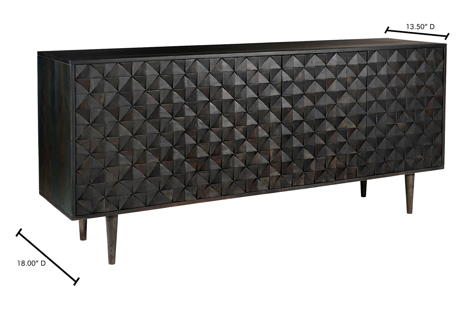 Moe's Pablo 4 Door Sideboard - Black