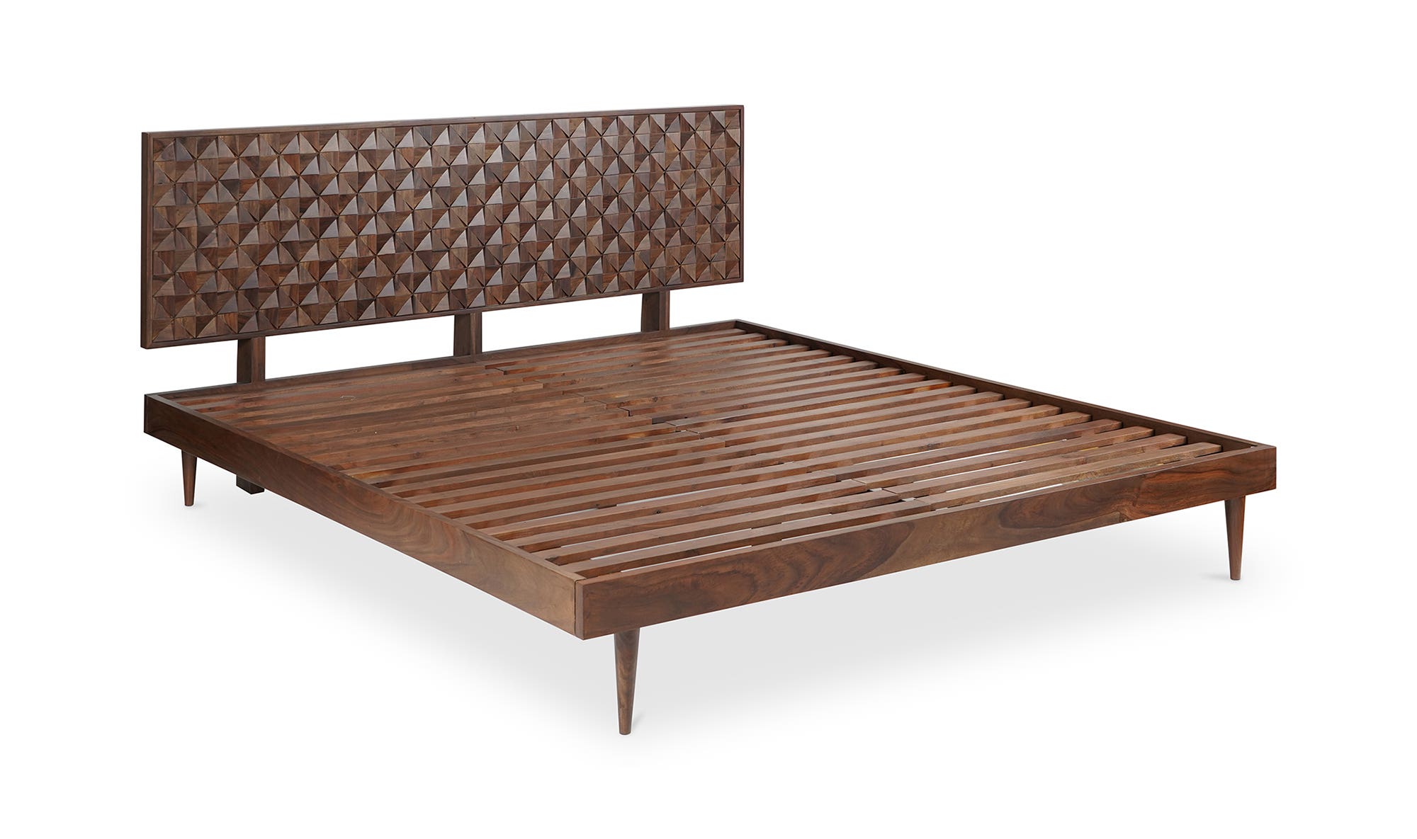 Moe's Pablo Mid-Century Modern Queen Size Bed - Brown