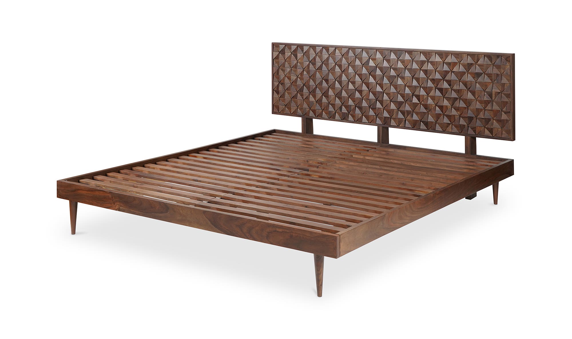 Moe's Pablo Mid-Century Modern Queen Size Bed - Brown