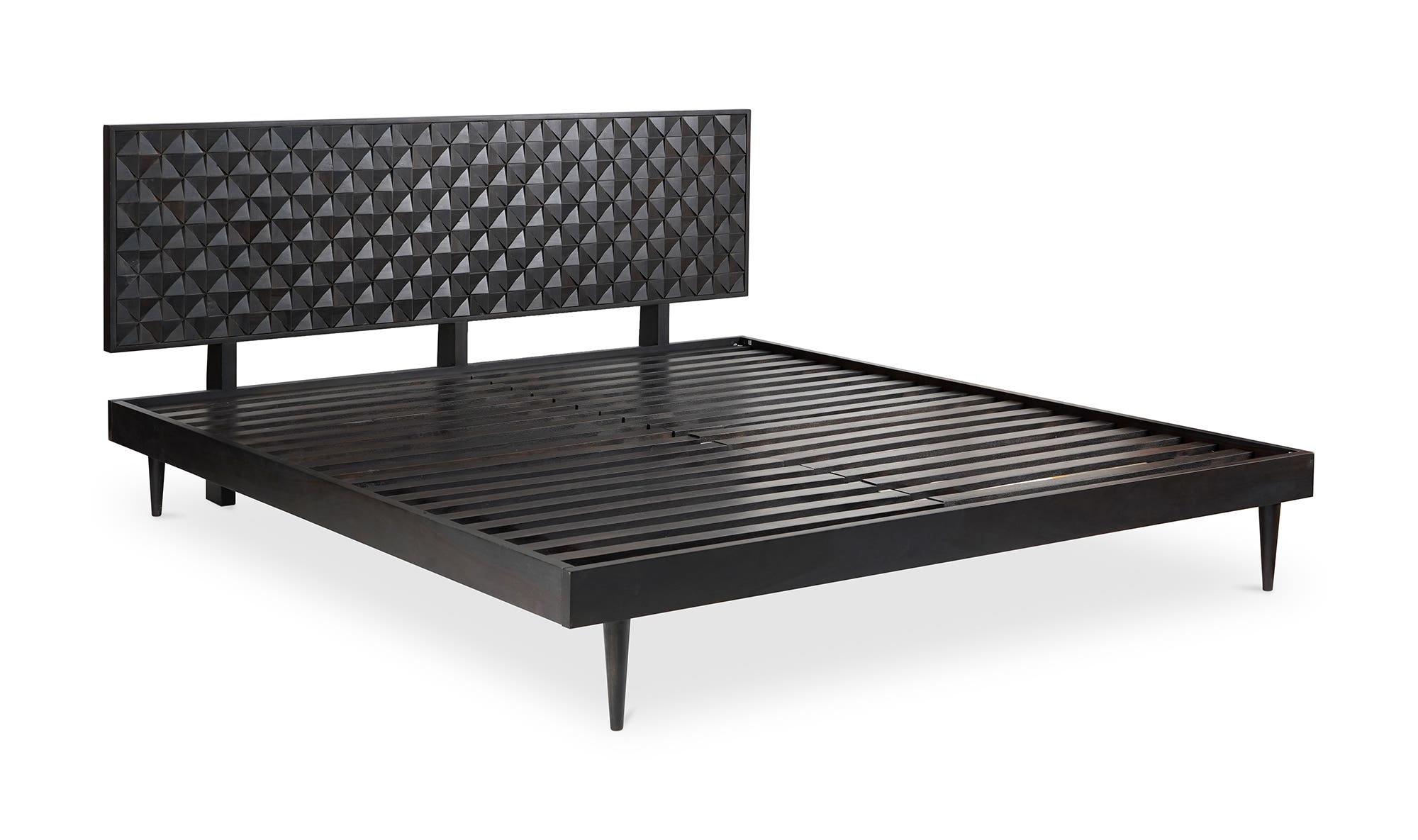 Moe's Pablo Mid-Century Modern King Size Bed - Black