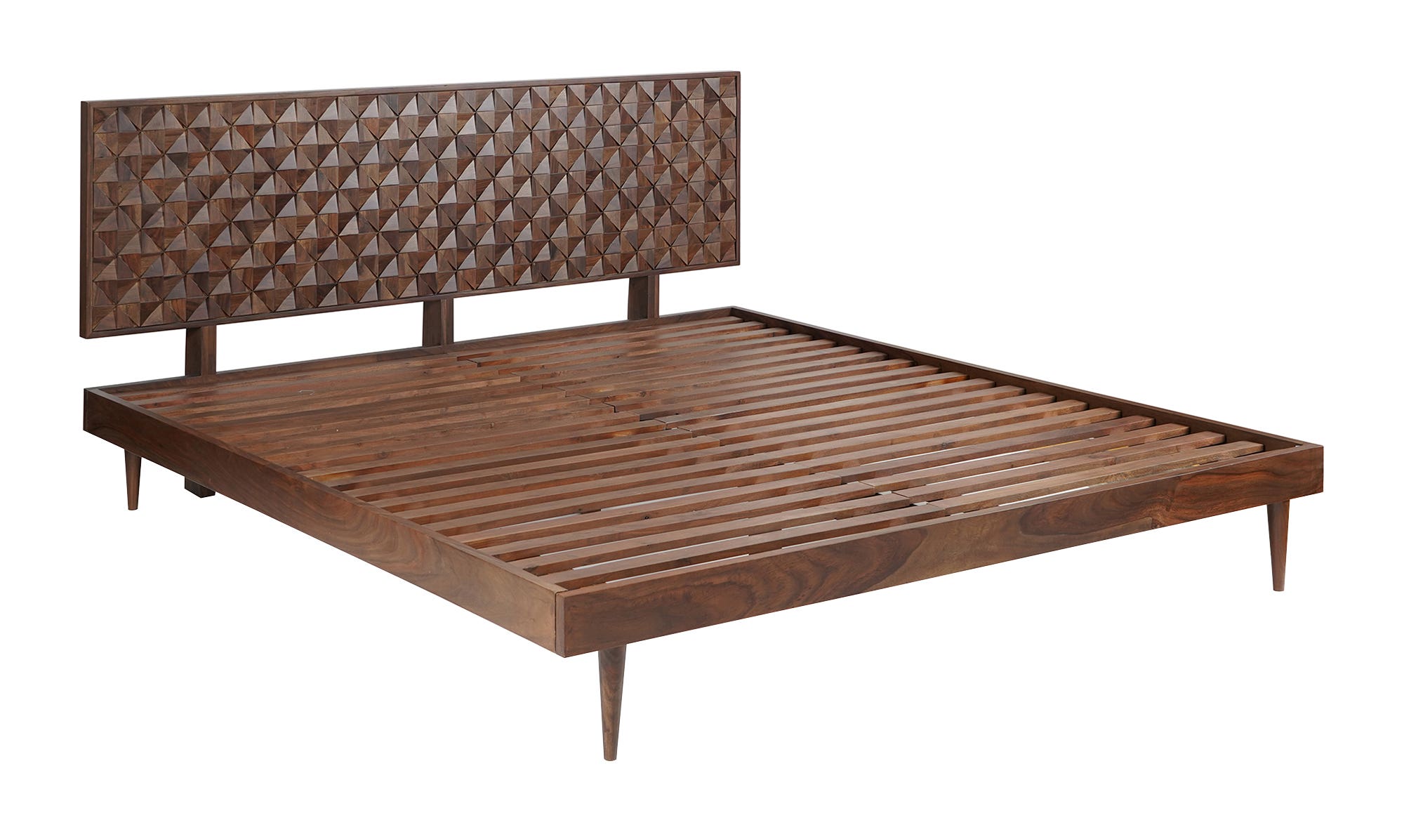 Moe's Pablo Mid-Century Modern King Size Bed - Brown