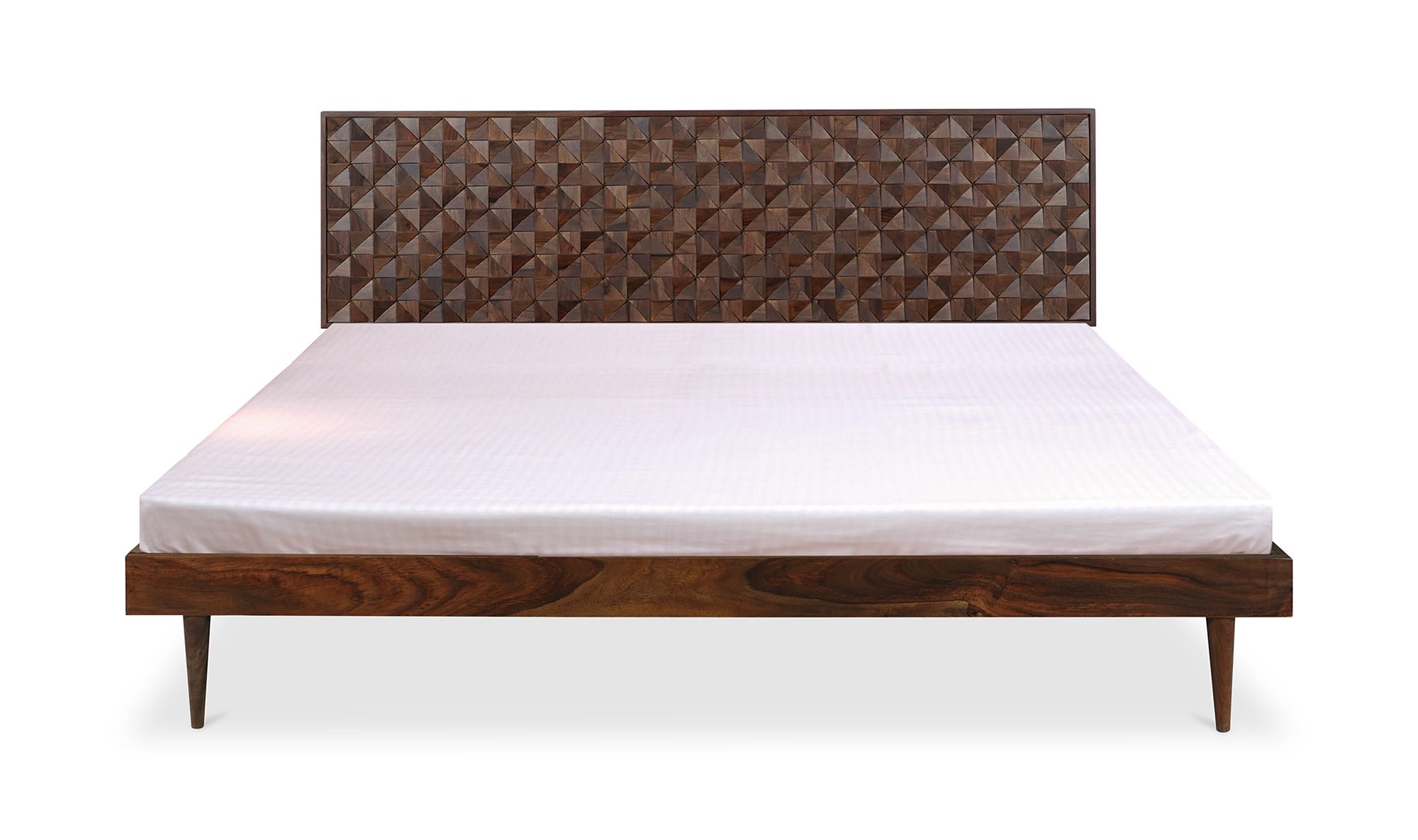 Moe's Pablo Mid-Century Modern King Size Bed - Brown