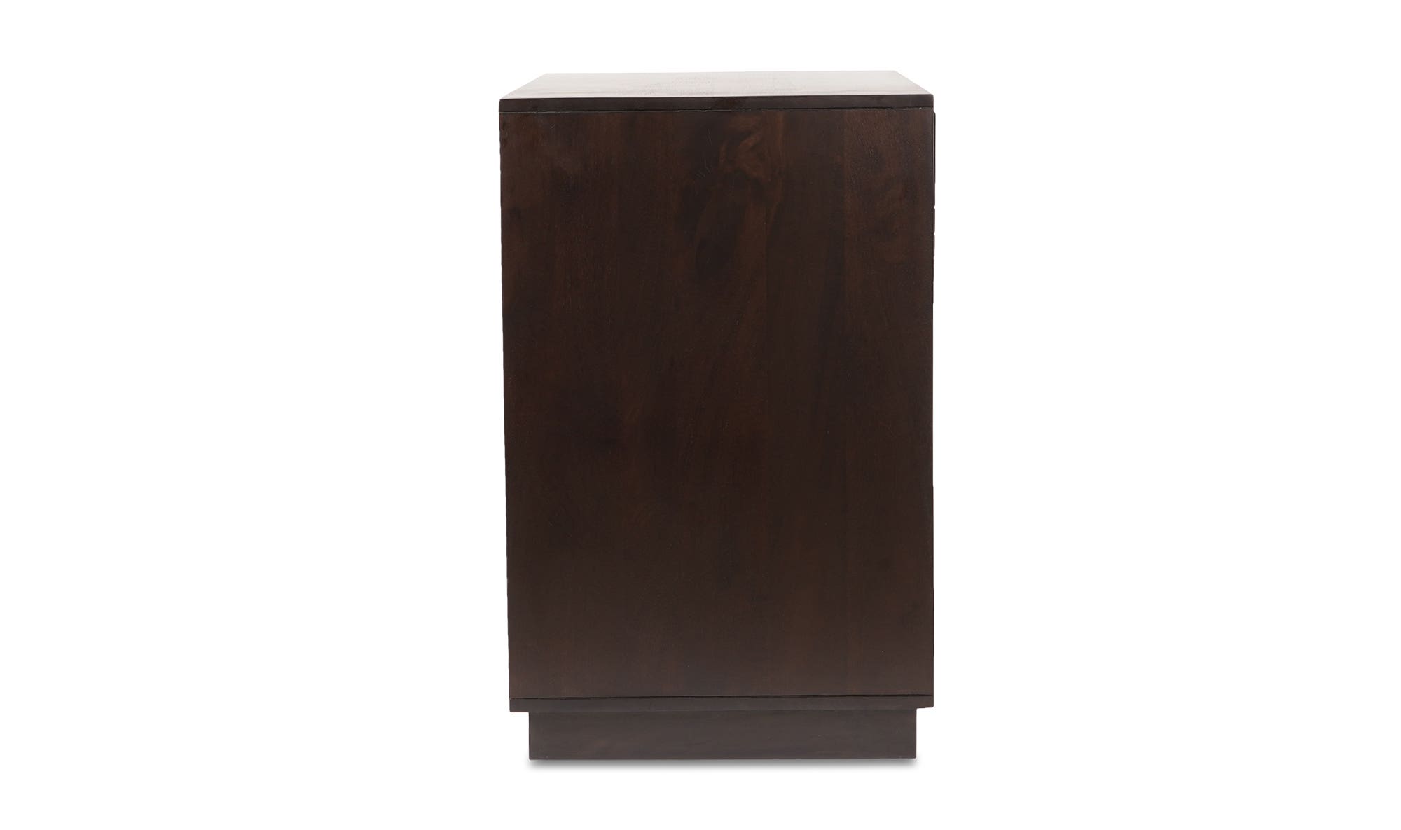 Moe's Denman Mid-Century Modern 3-Drawer Nightstand - Dark Brown