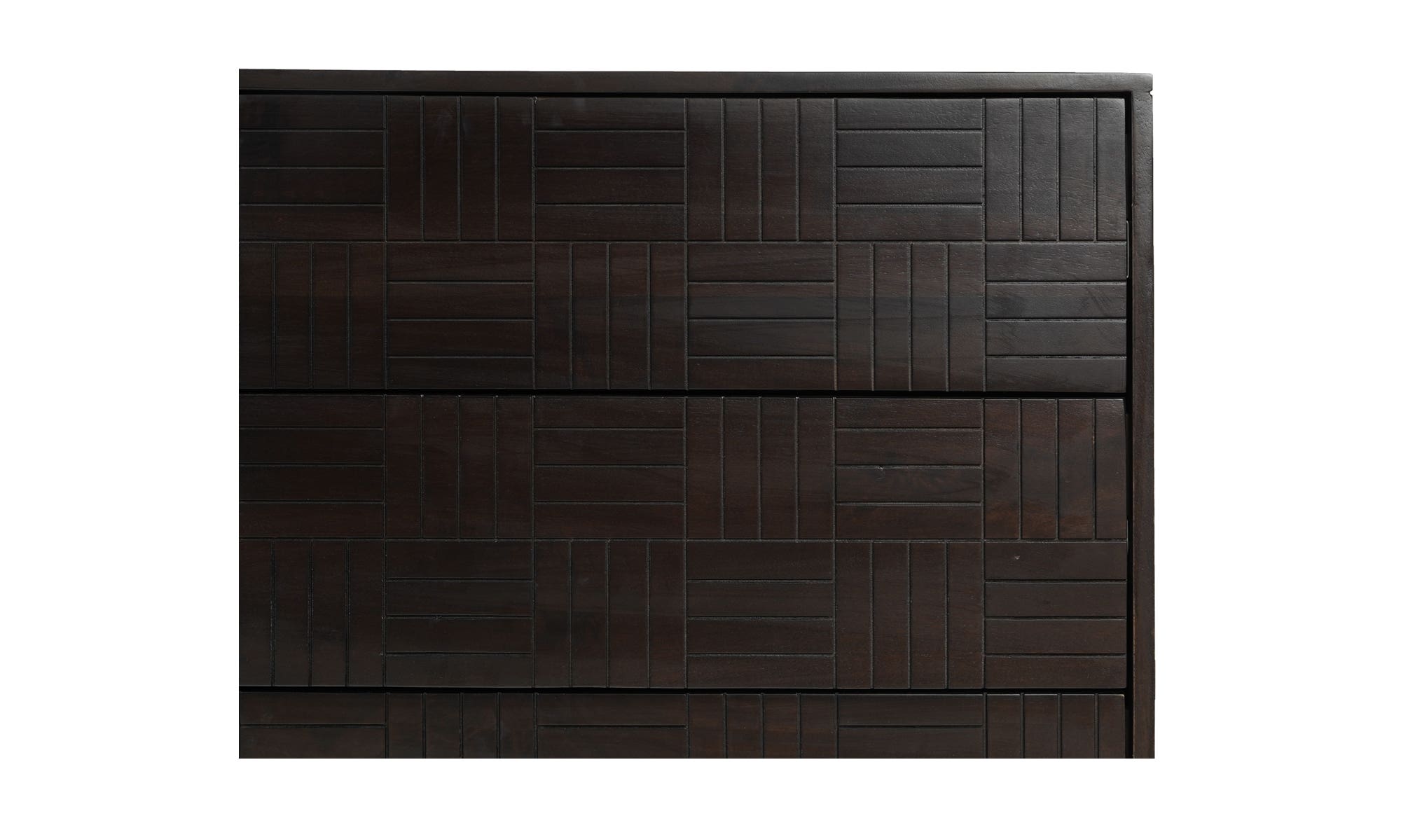 Moe's - Denman Mid-Century Modern 6 Drawers Dresser in Dark Brown