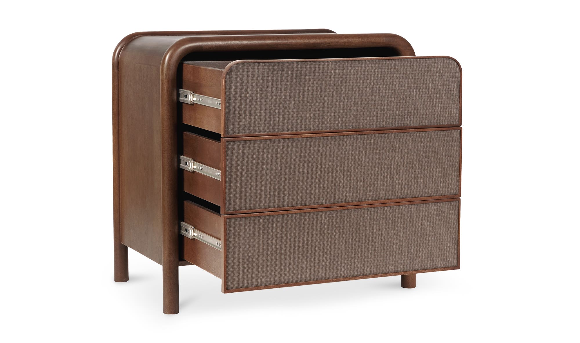 Moe's - Rye Contemporary 3 Drawers Nightstand in Warm Brown