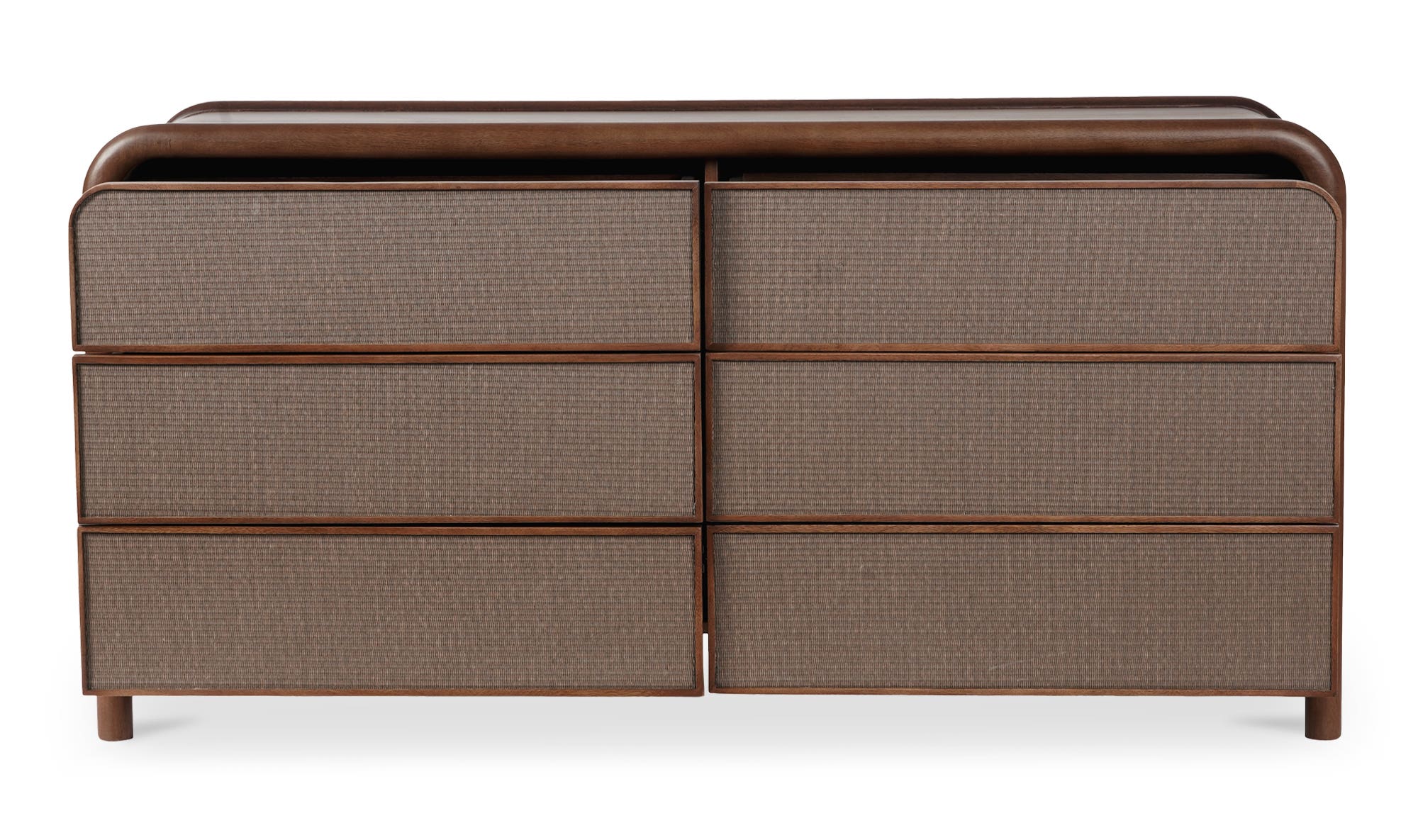 Moe's - Rye Contemporary 6 Drawers Dresser in Warm Brown