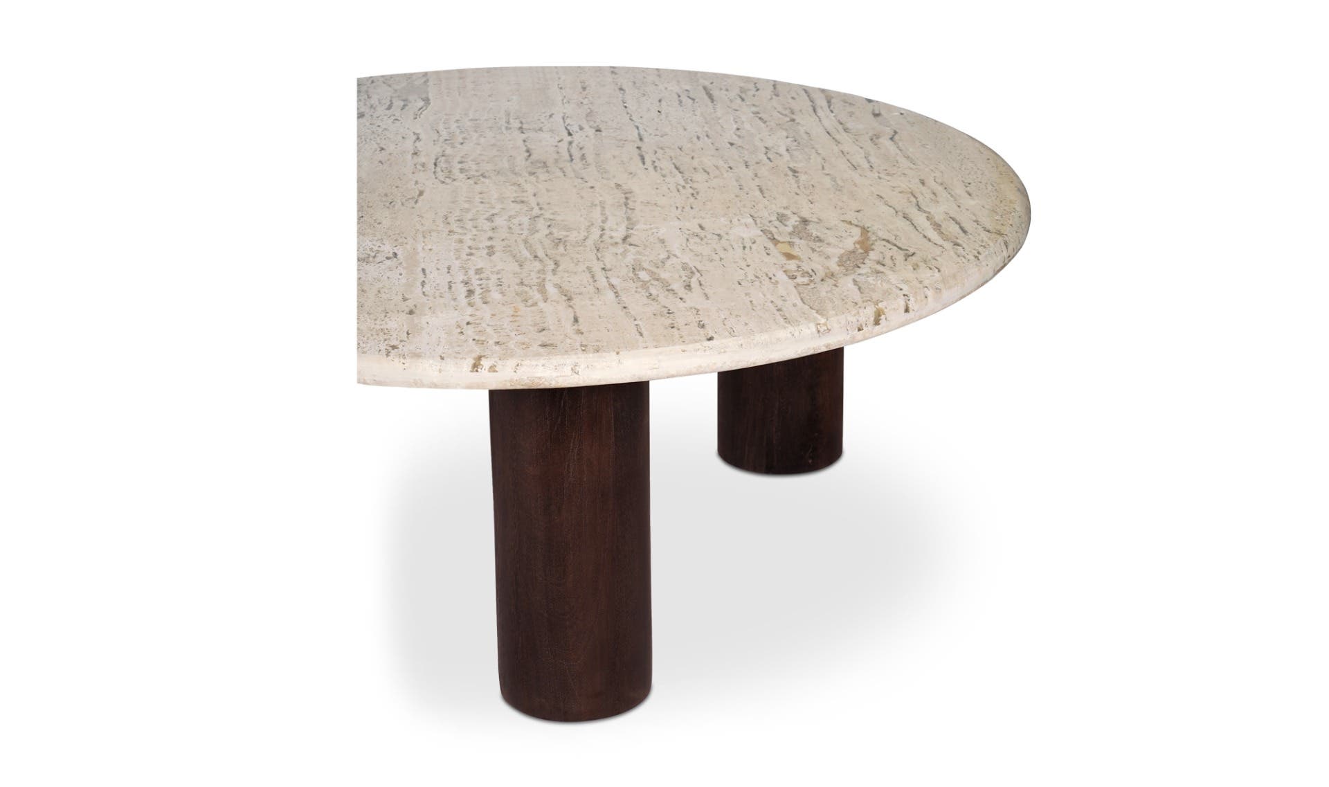 Moe's - Landon Contemporary Round Coffee Table in Beige Travertine