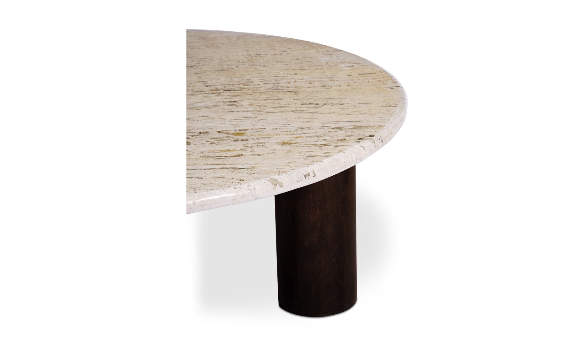 Moe's - Landon Contemporary Round Coffee Table in Beige Travertine