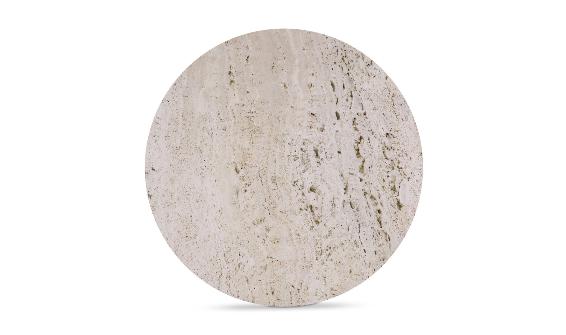 Moe's - Landon Contemporary Round Accent Table in Beige Travertine