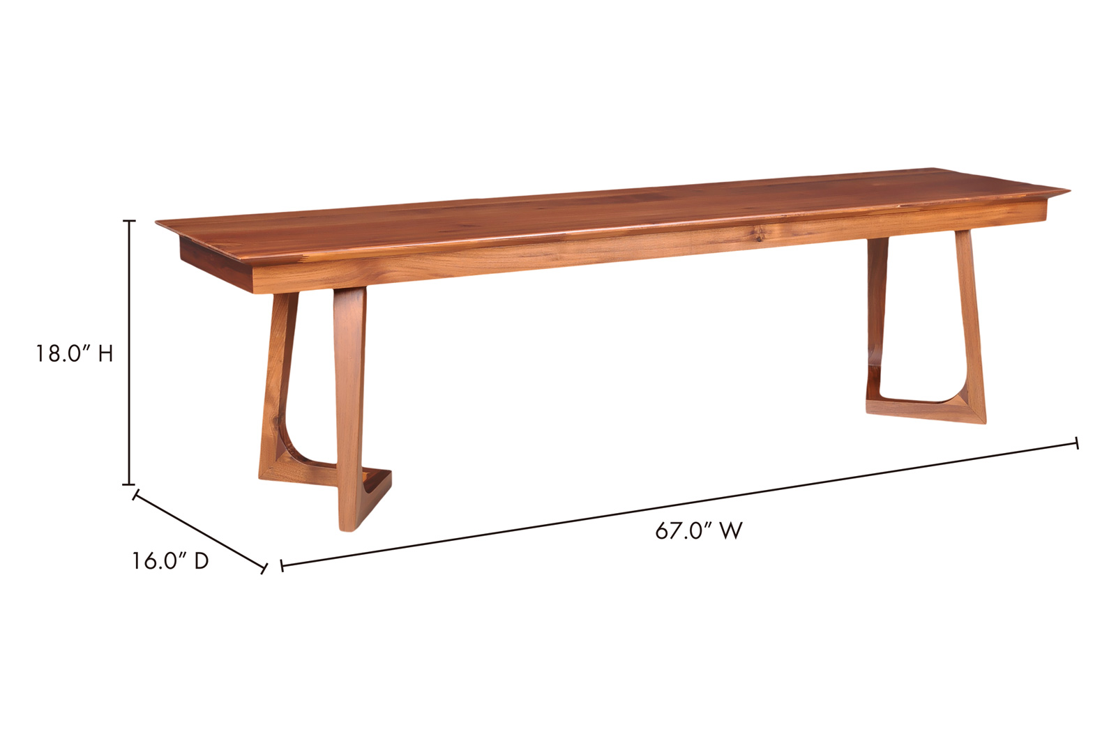 Moe's - Godenza Bench in Brown