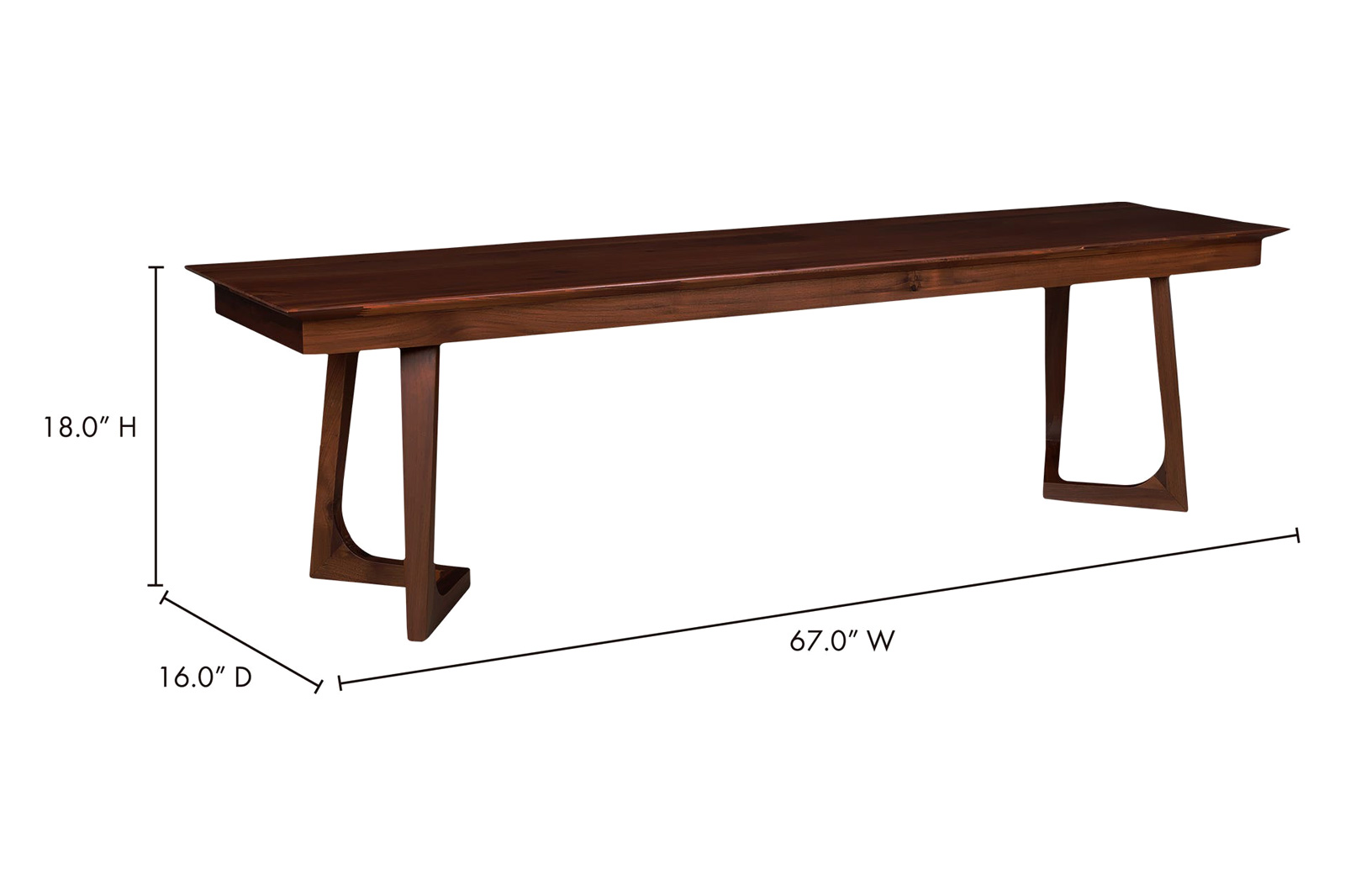 Moe's - Godenza Bench in Brown