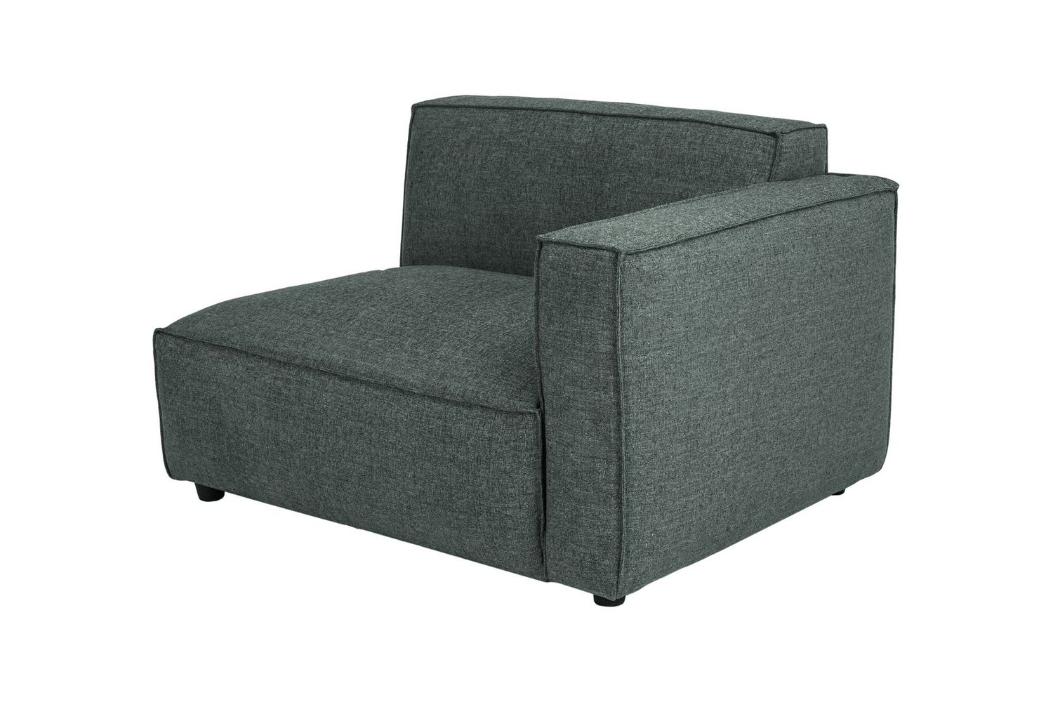 Moe's Aria Modern Right Arm Chair - Dark Gray