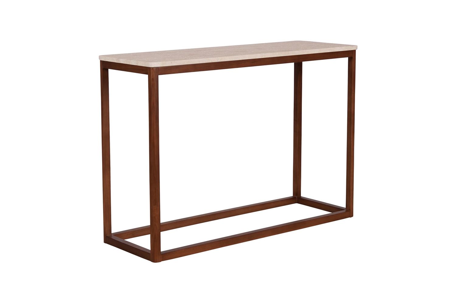 Moe's Ellis Modern Console Table - Brown, Travertine/Wood