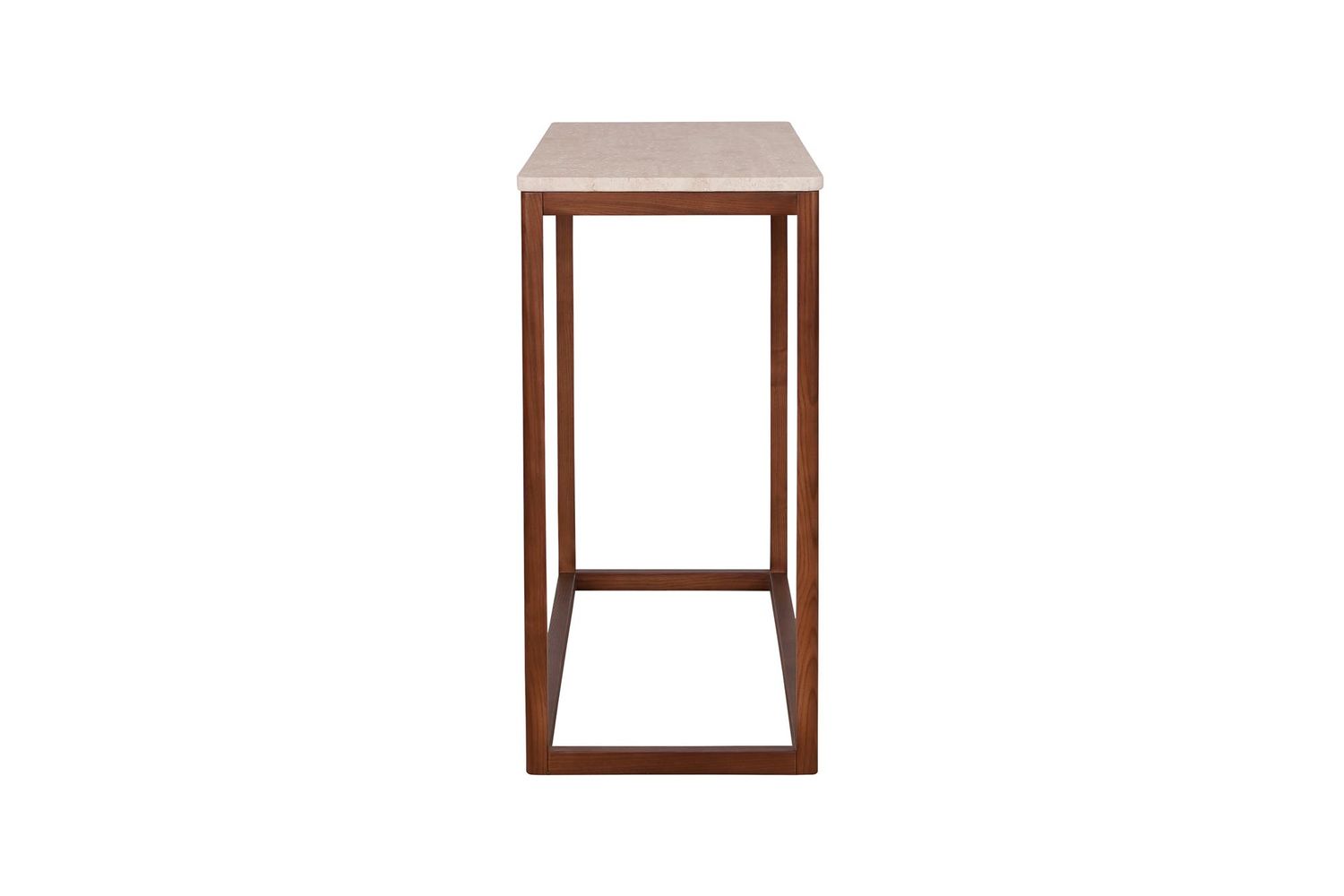 Moe's Ellis Modern Console Table - Brown, Travertine/Wood