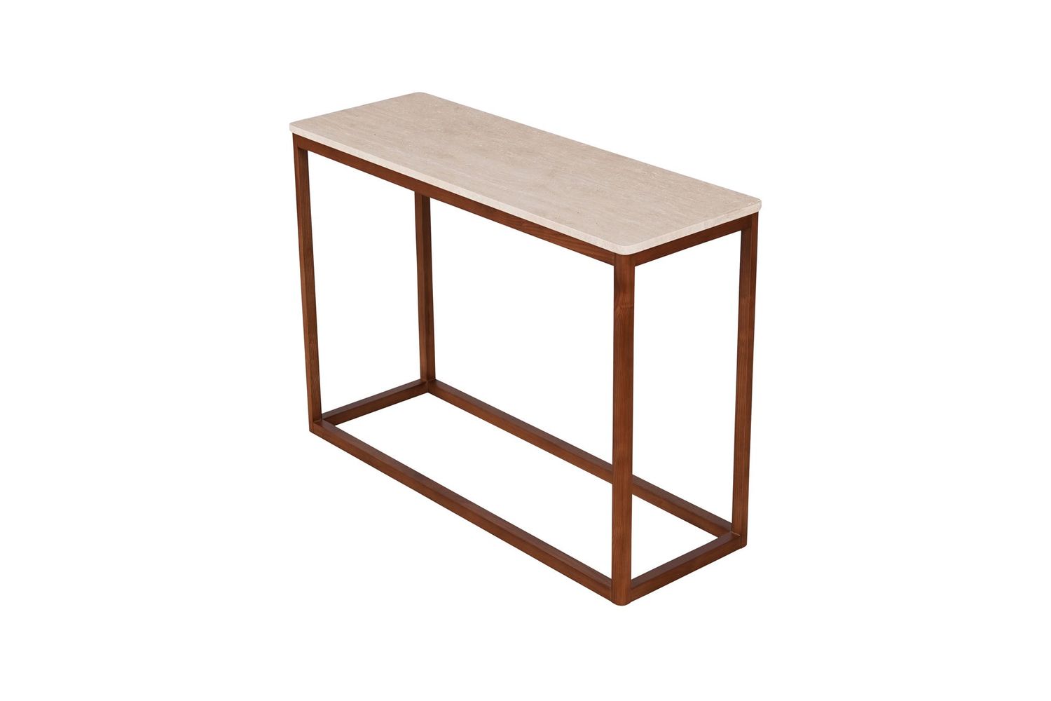 Moe's Ellis Modern Console Table - Brown, Travertine/Wood