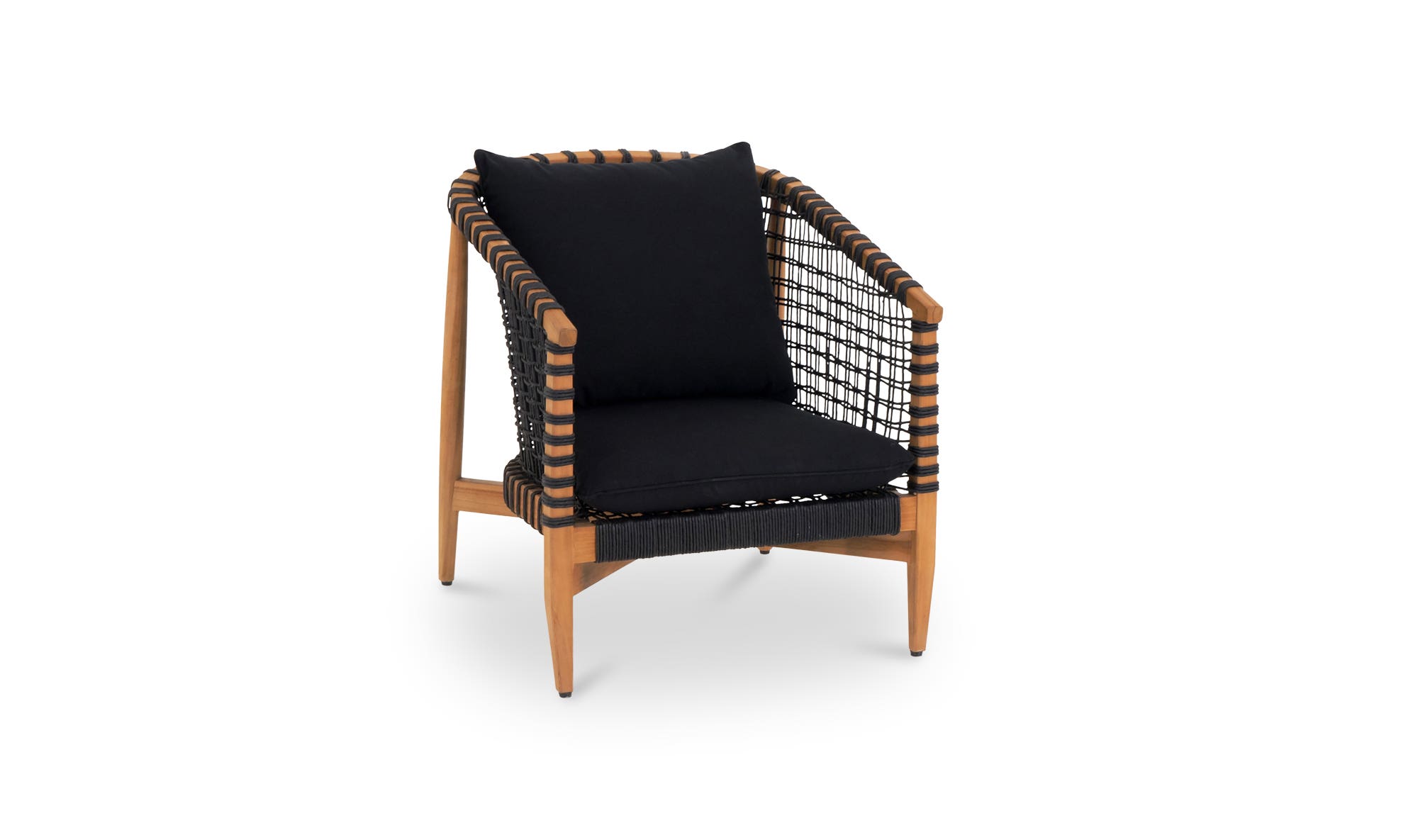 Moe's Kuna Contemporary Outdoor Lounge Chair - Black