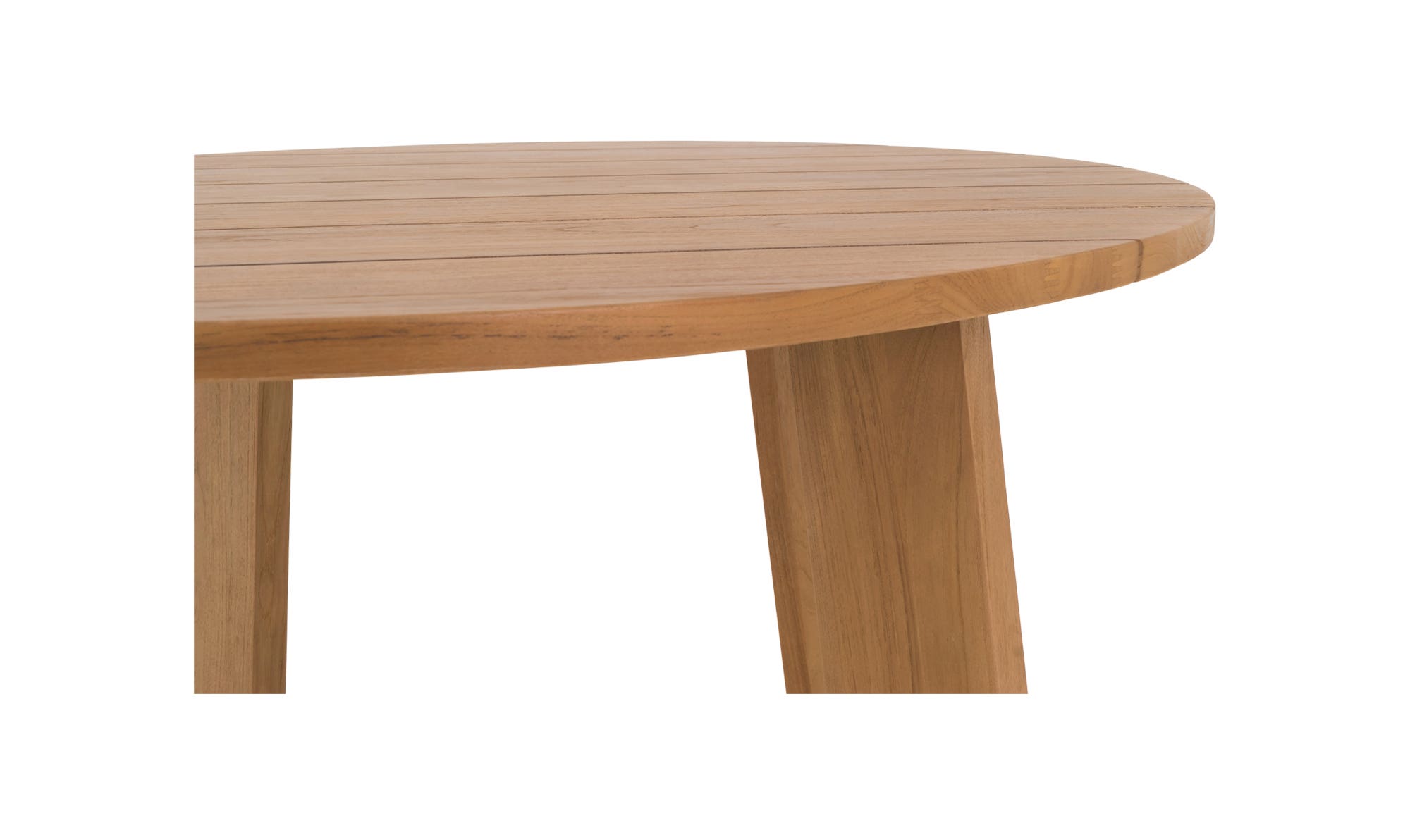 Moe's Delta Contemporary Round Outdoor Dining Table - Natural