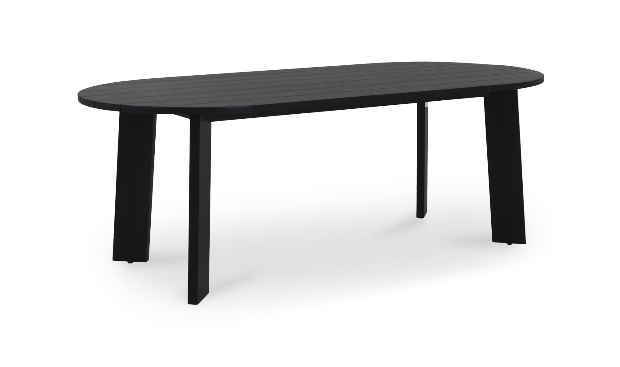 Moe's Delta Contemporary Oval Outdoor Dining Table - Black