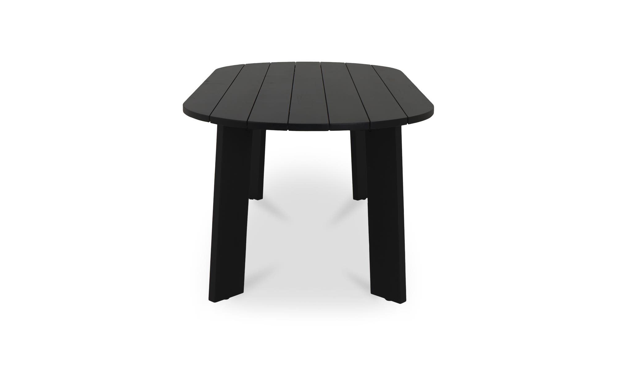 Moe's Delta Contemporary Oval Outdoor Dining Table - Black