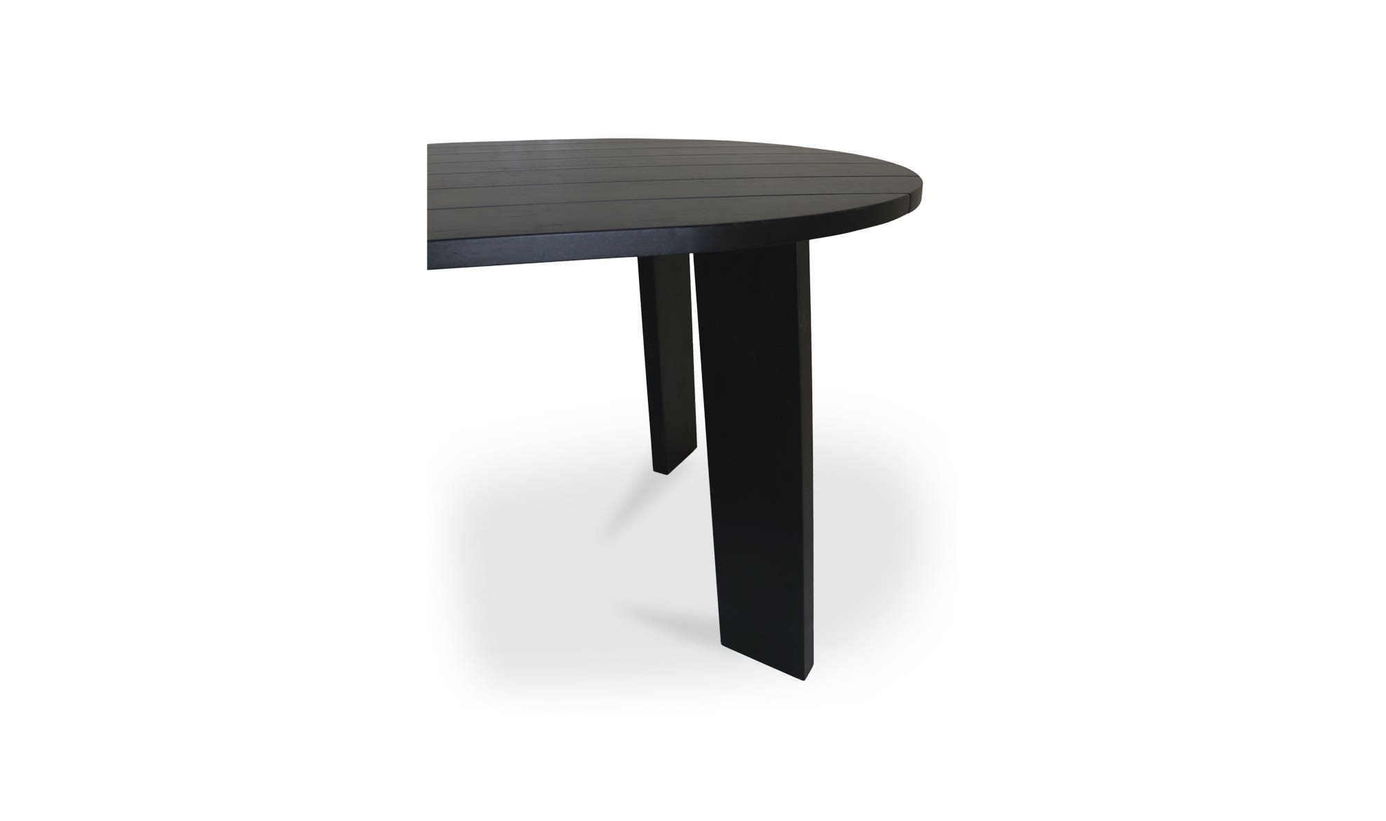 Moe's Delta Contemporary Oval Outdoor Dining Table - Black