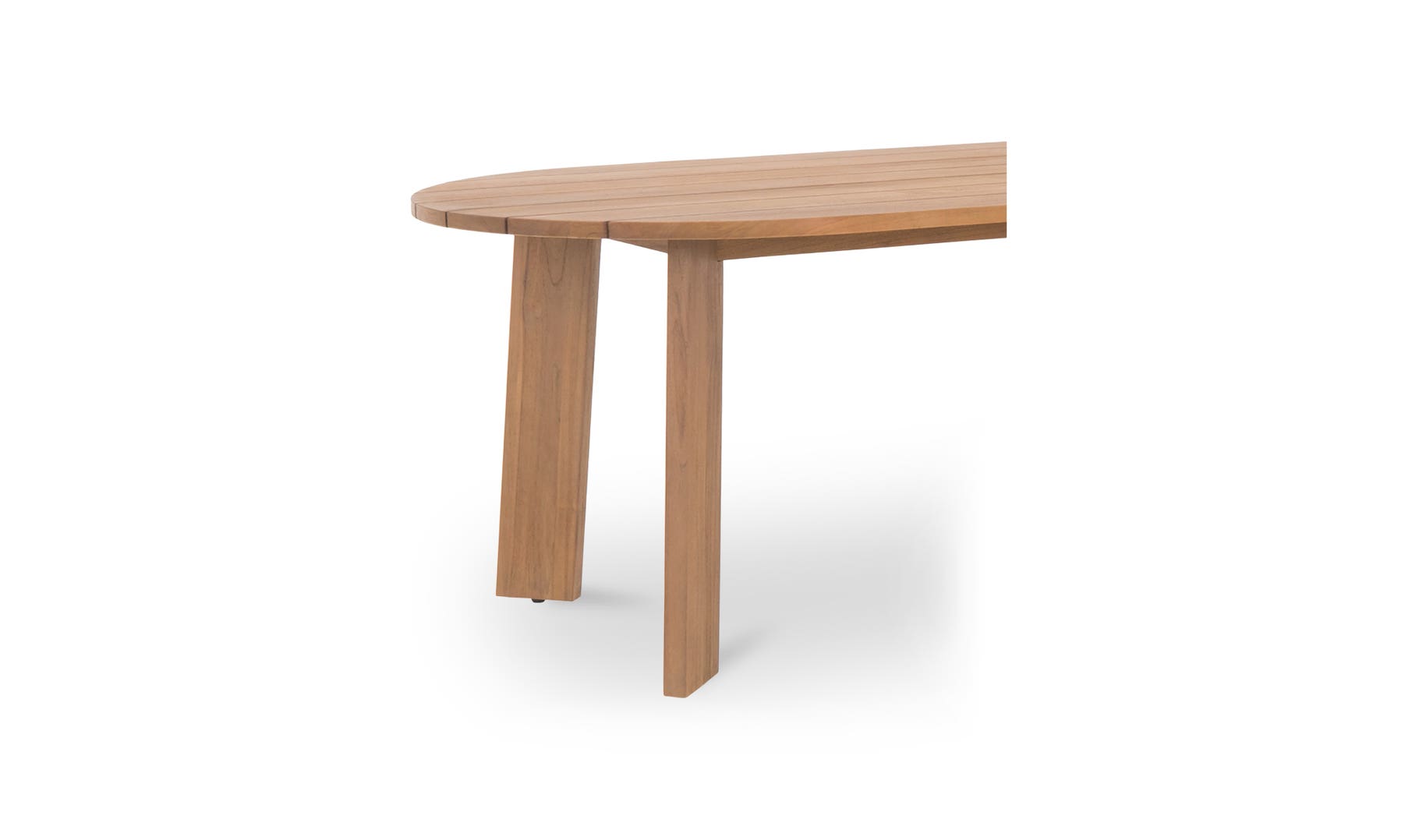 Moe's Delta Contemporary Oval Outdoor Dining Table - Natural